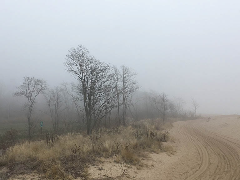 South Beach Winter Stroll  Digital Photograph