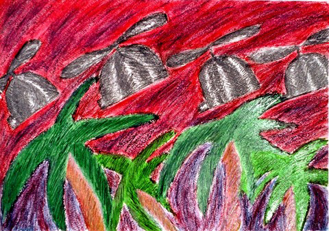 Tropical Paradise and Other Occurrences  7   Mixed Media on Paper