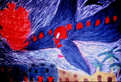 To Javier for he Walked Out  the Back  Mixed Media on Paper