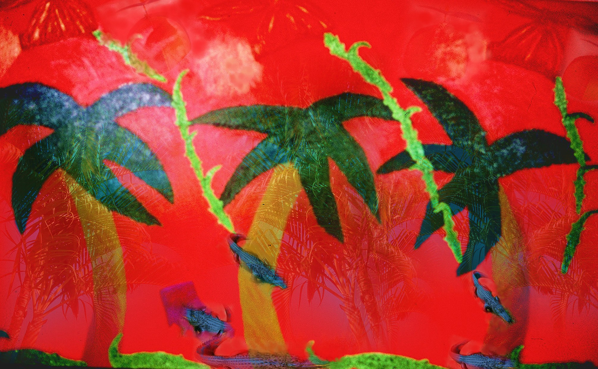 Alligator Drop  Digital Photograph