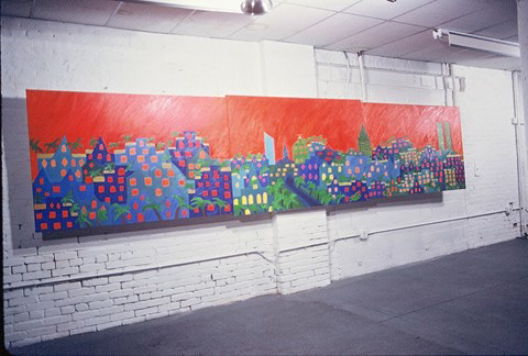 City in Paradise  Oil on Canvas