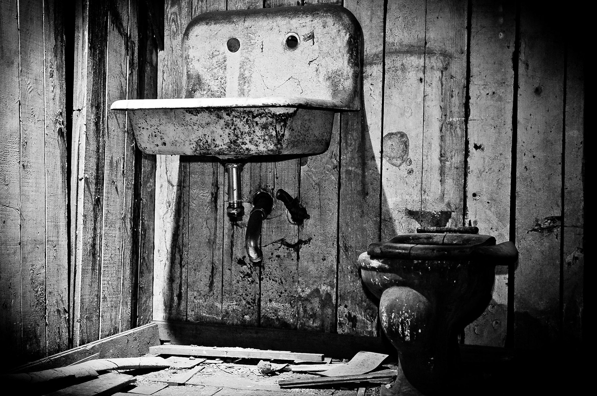 An old toilet in the underground, Seattle, Washington.