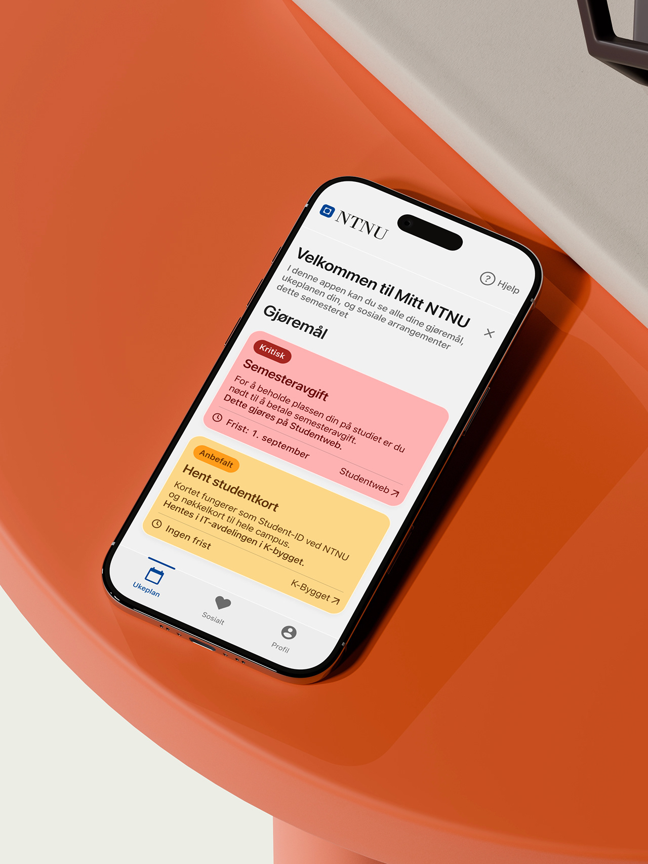 Mitt NTNU app for studenter