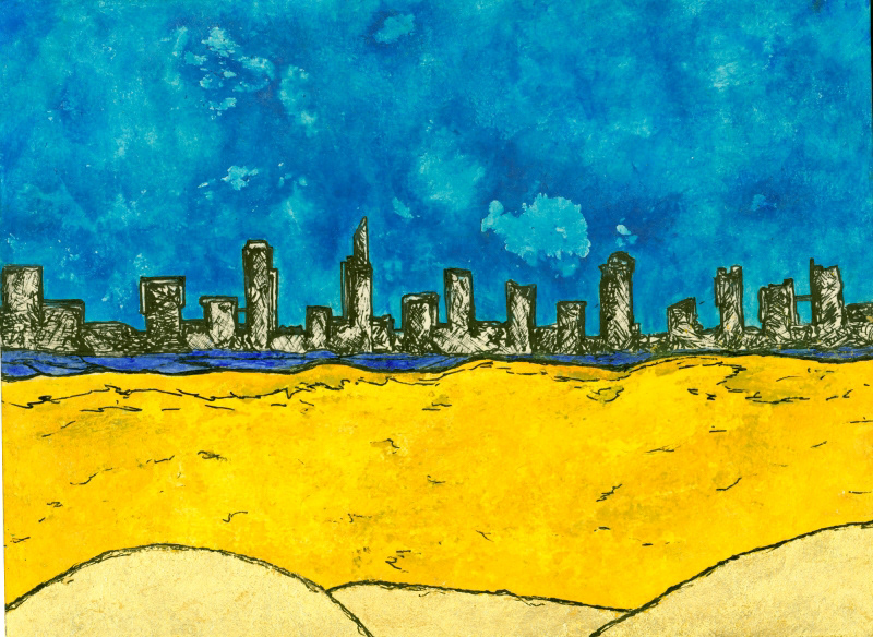 ruins of city on unhabited planet