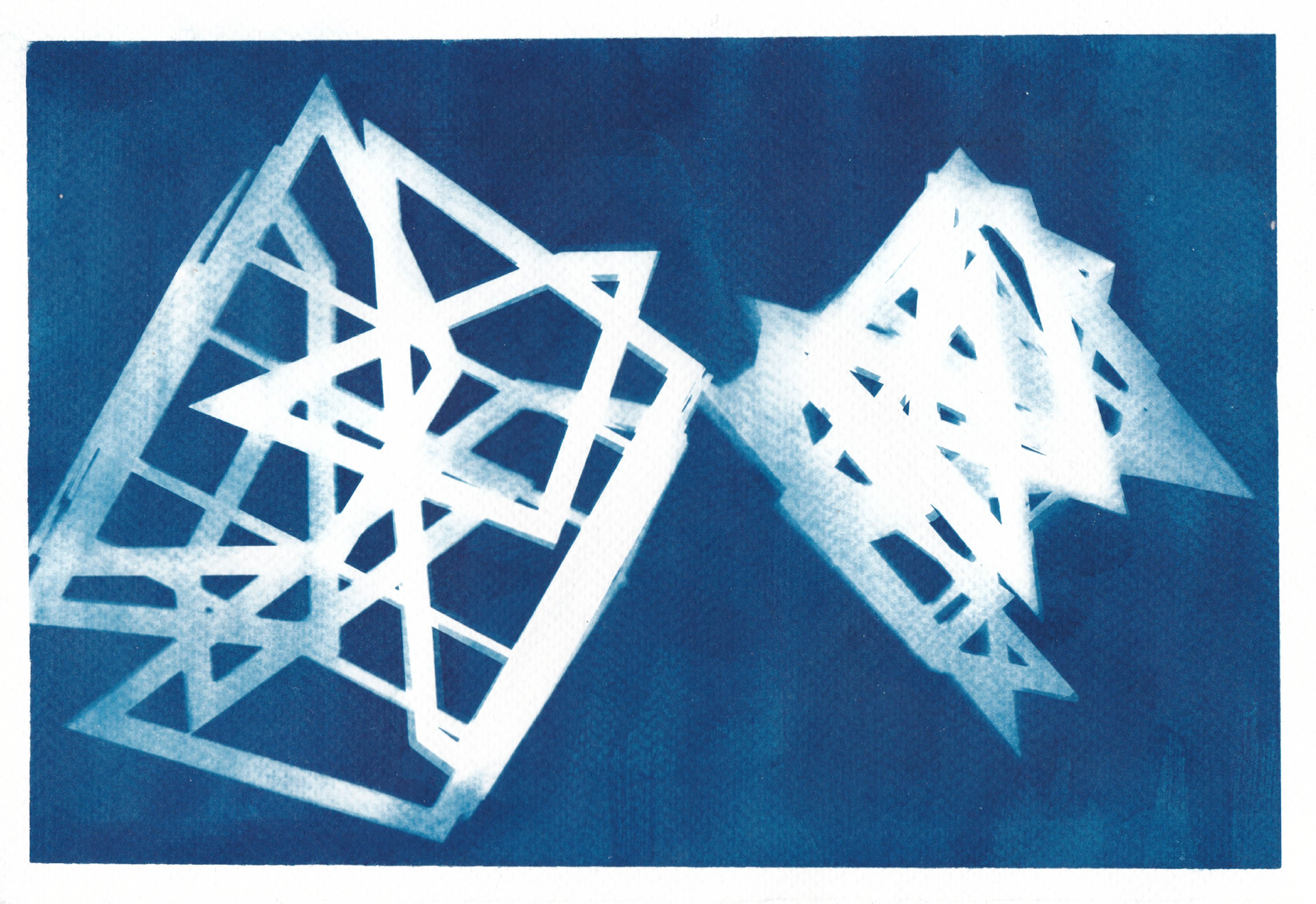 cyanotype of study model + shadows