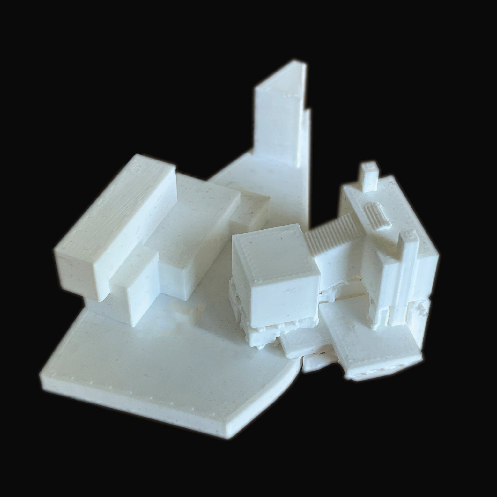3D print of building + context