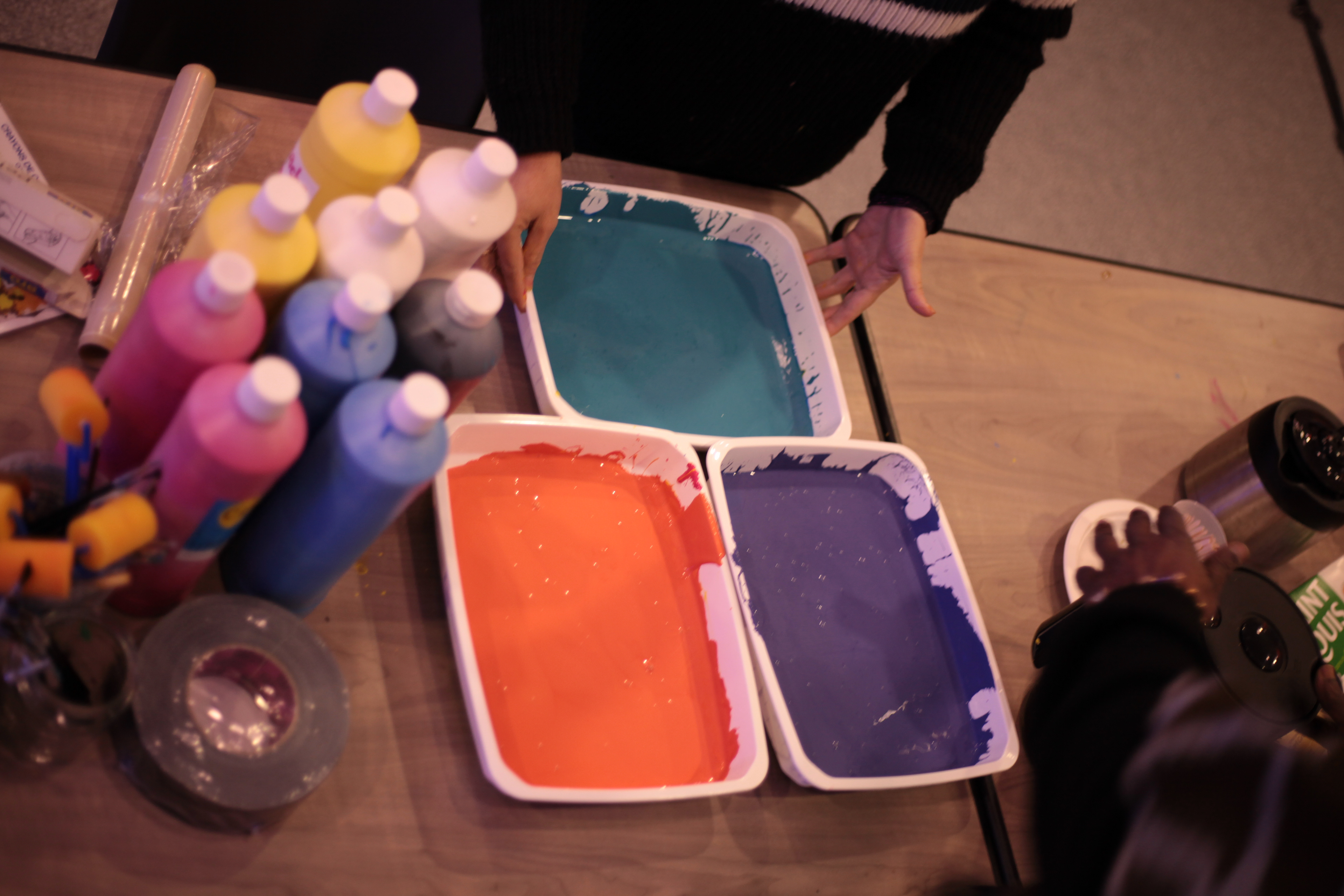 preparing the color palette