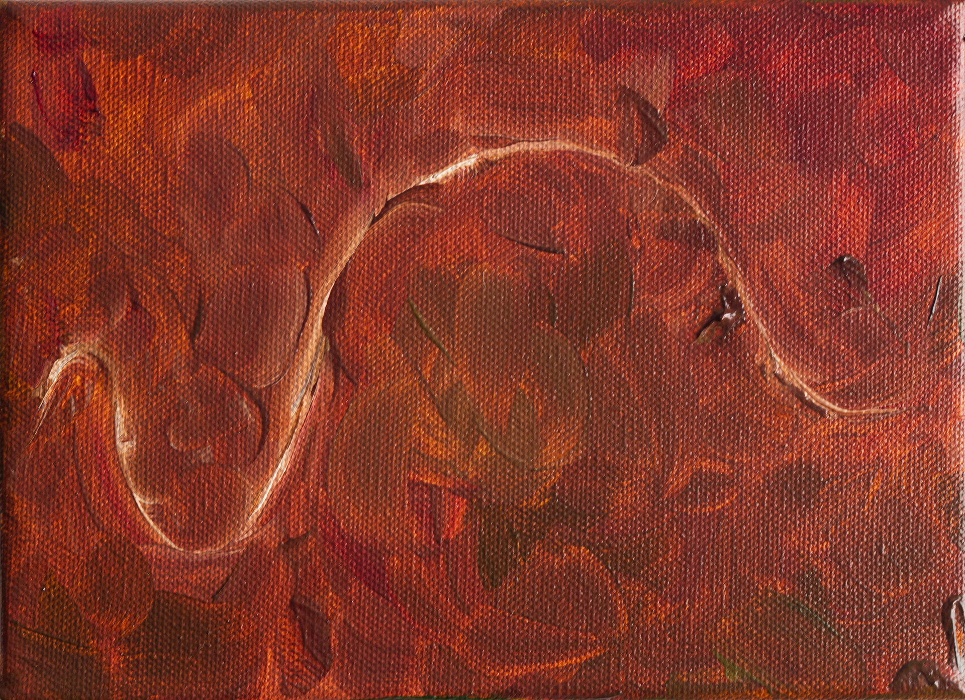 sem título da série 'pulsar do prazer aprisionado', 2022. Óleo sobre tela, 16x22cm