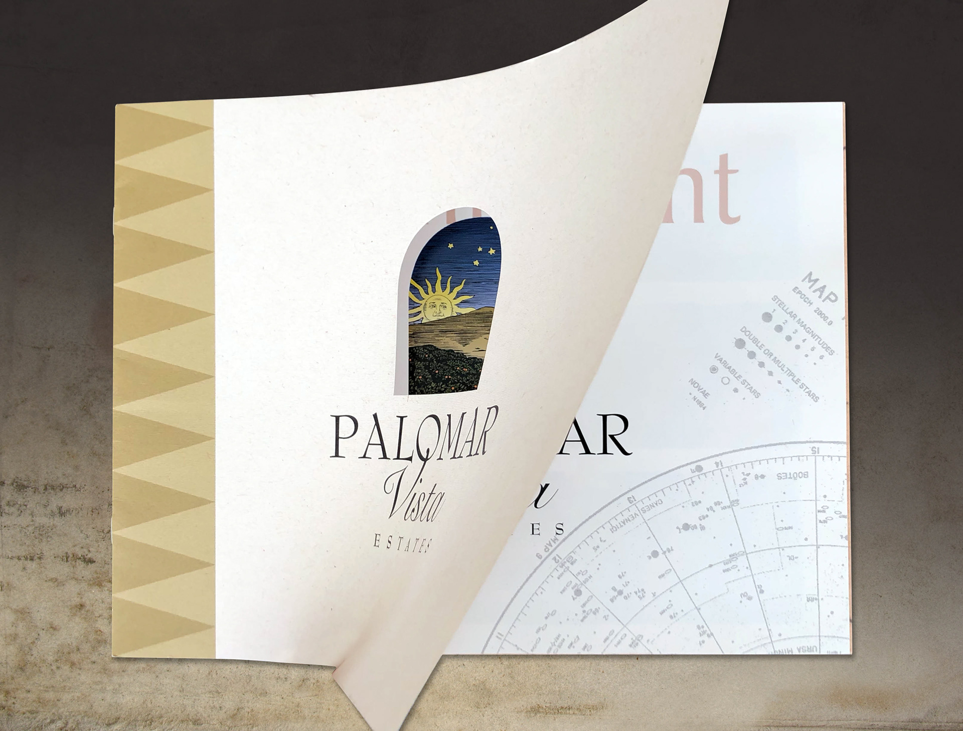 opening reveals die cut window