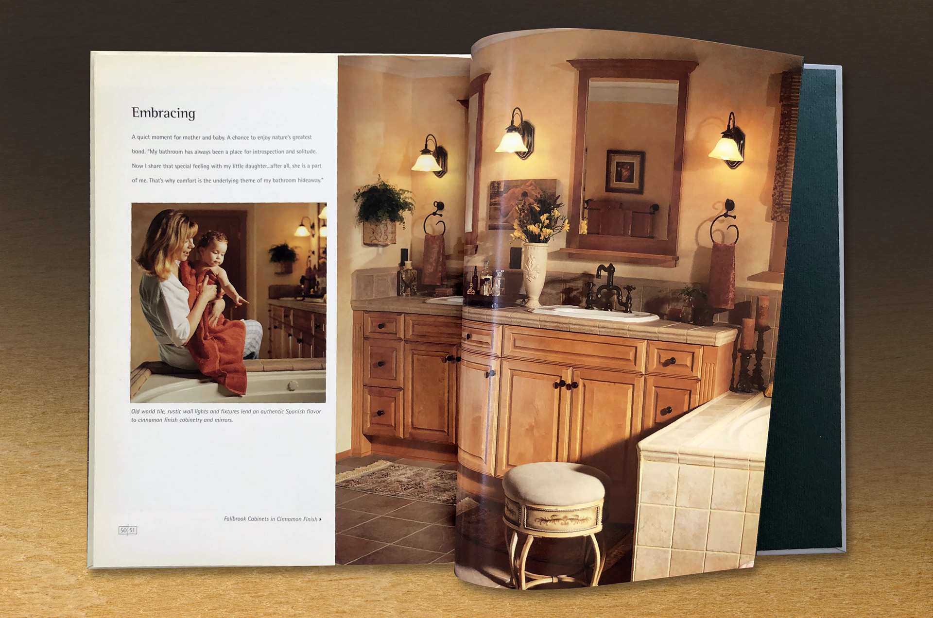 Coffee table book: typical bath cabinets spread