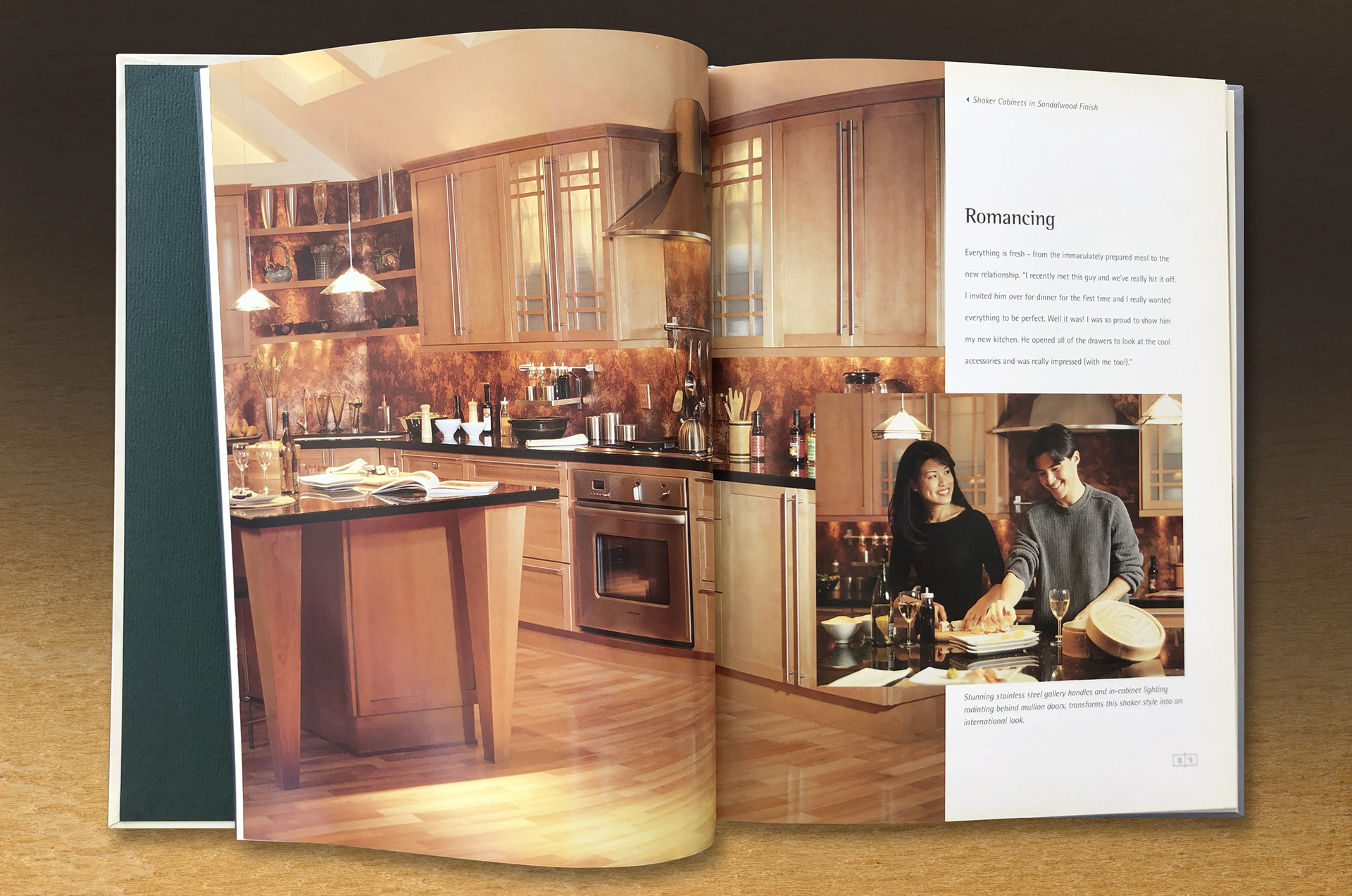 Coffee table book: typical kitchen cabinets spread