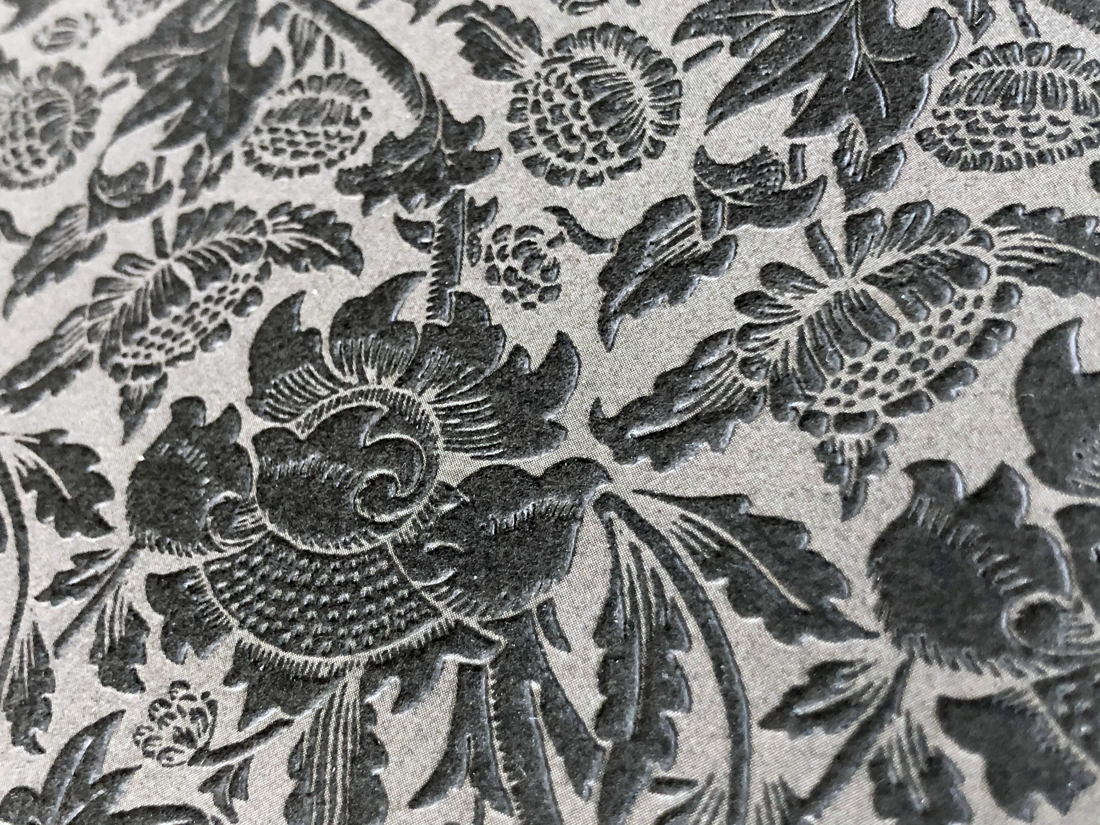 detail of registered emboss