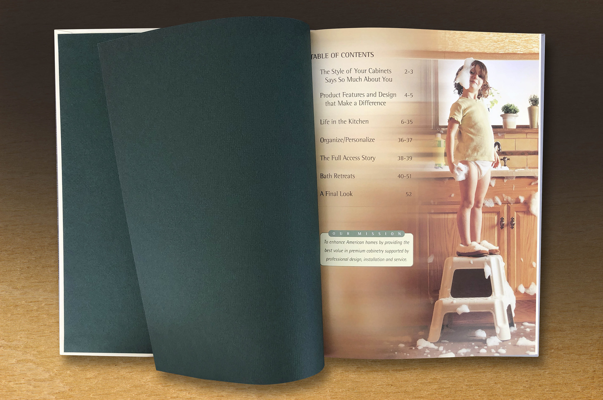 Coffee table book: table of contents