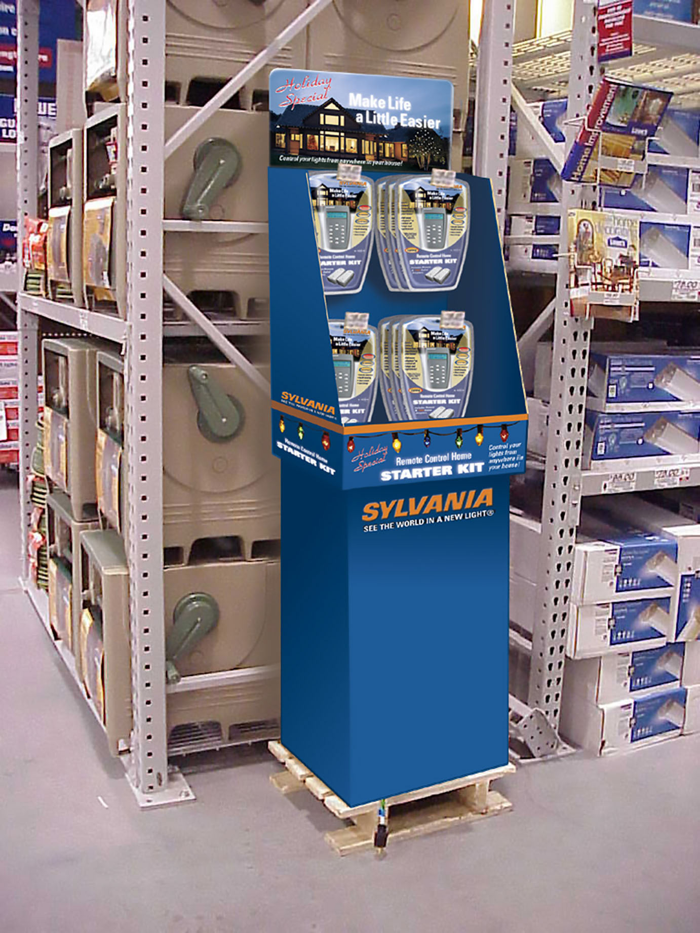 1/4 pallet P.O.P. concept