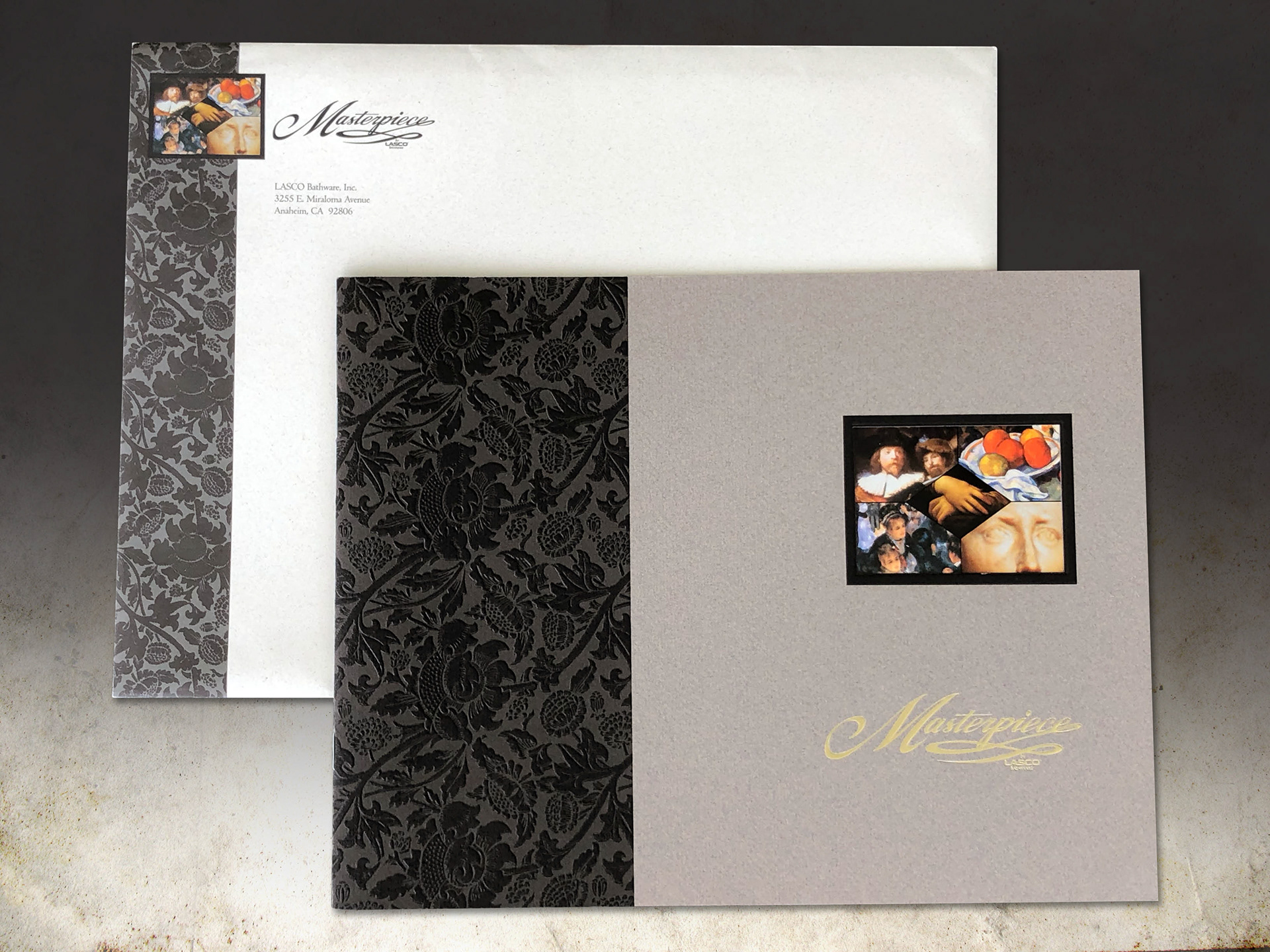 catalog with mailing envelope