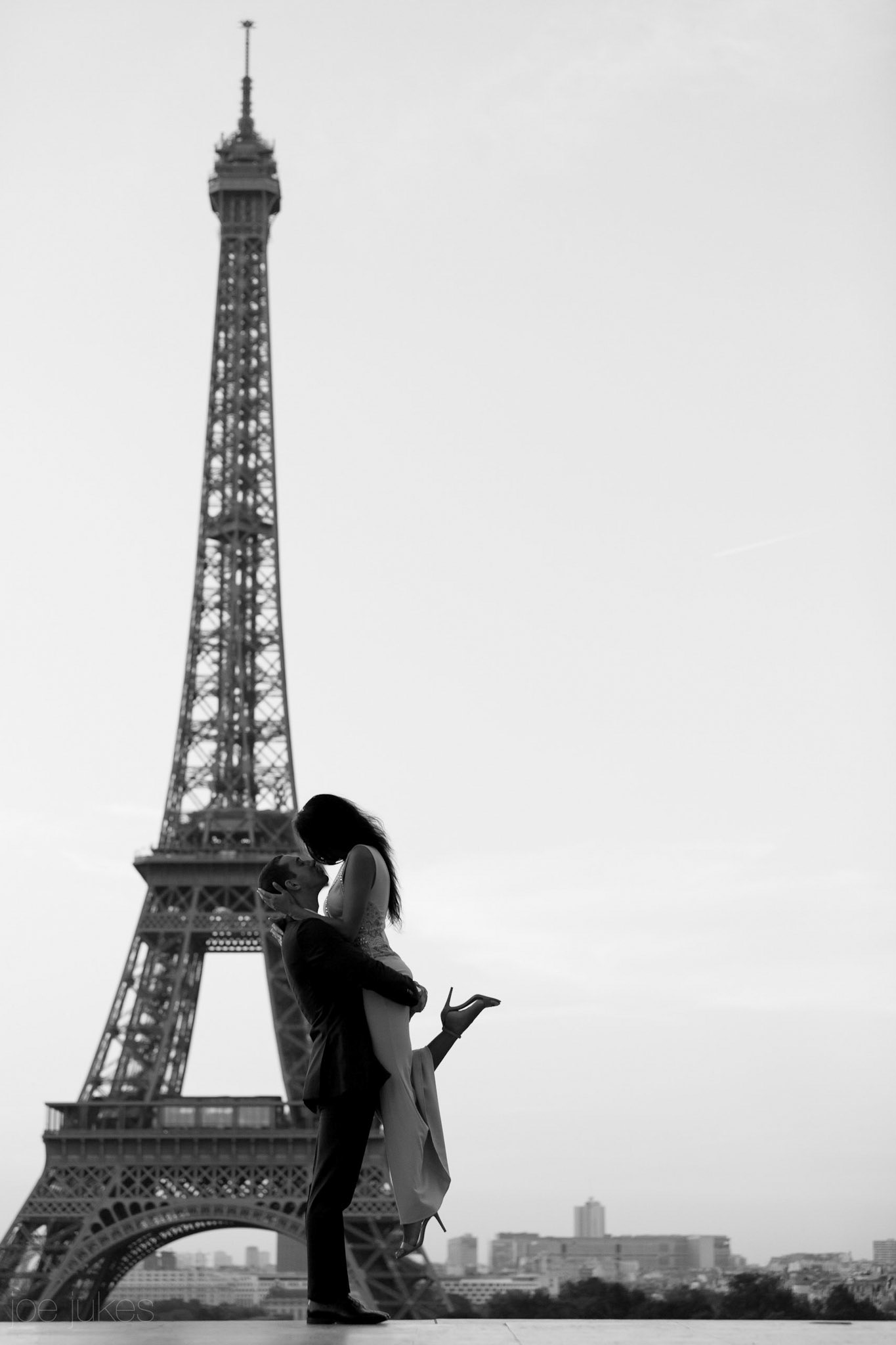 She said YES!!! - Sunset at the Eiffel Tower - Trocadero, Paris, France.