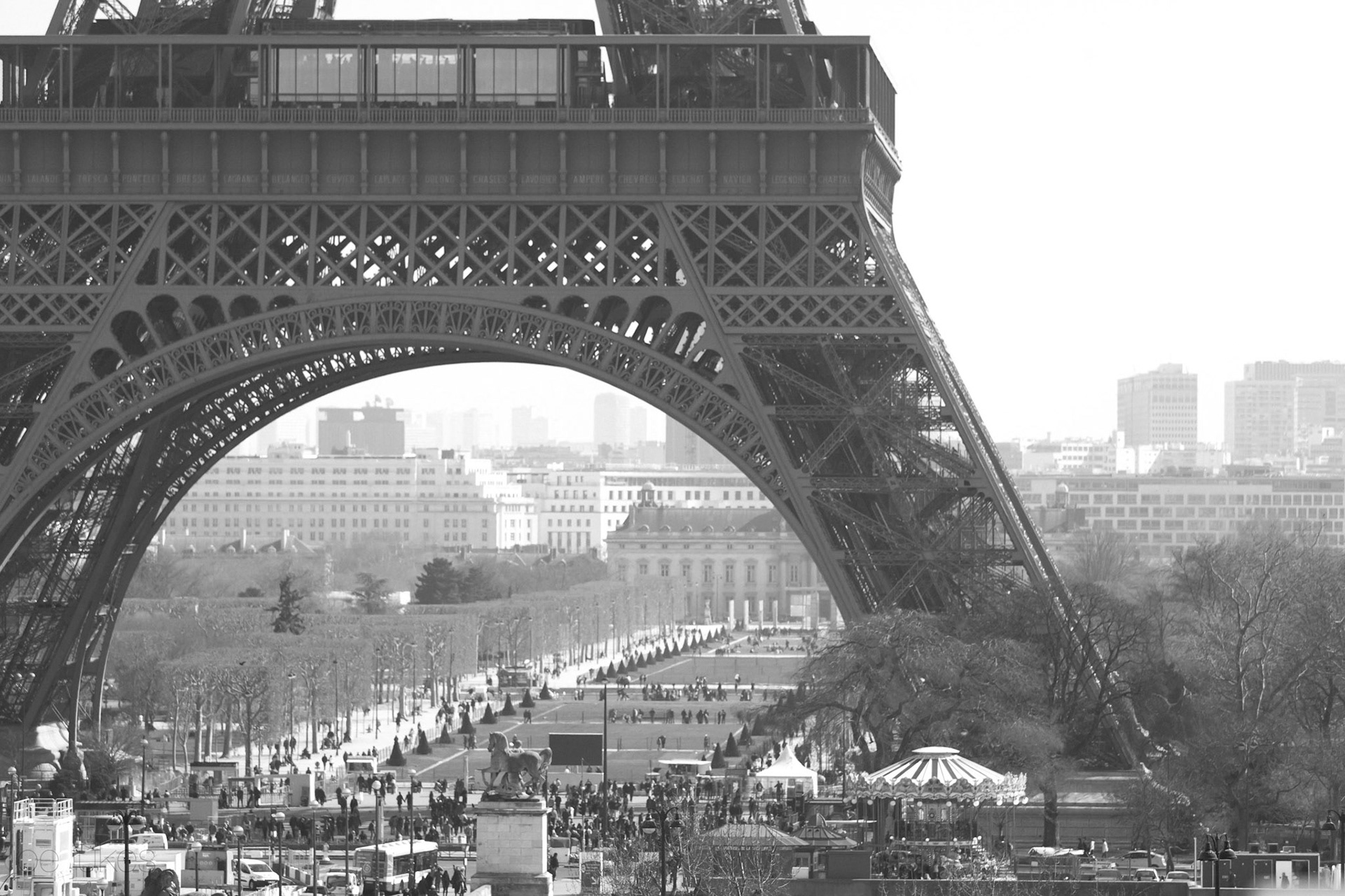Through the Tower, The Eiffel Tower, Paris France
