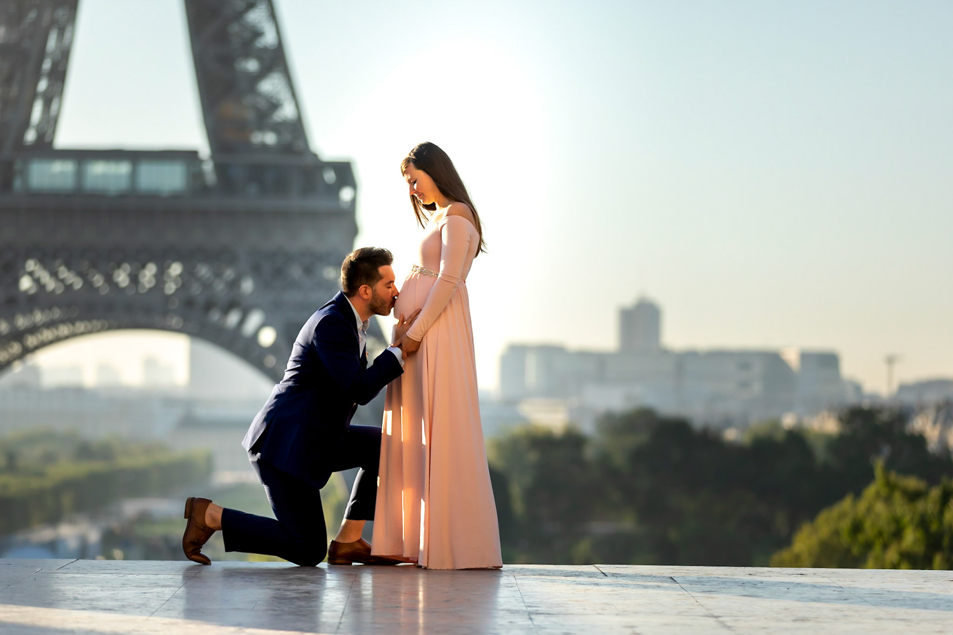Kissing the Bump! Maternity Shoot, Paris, France