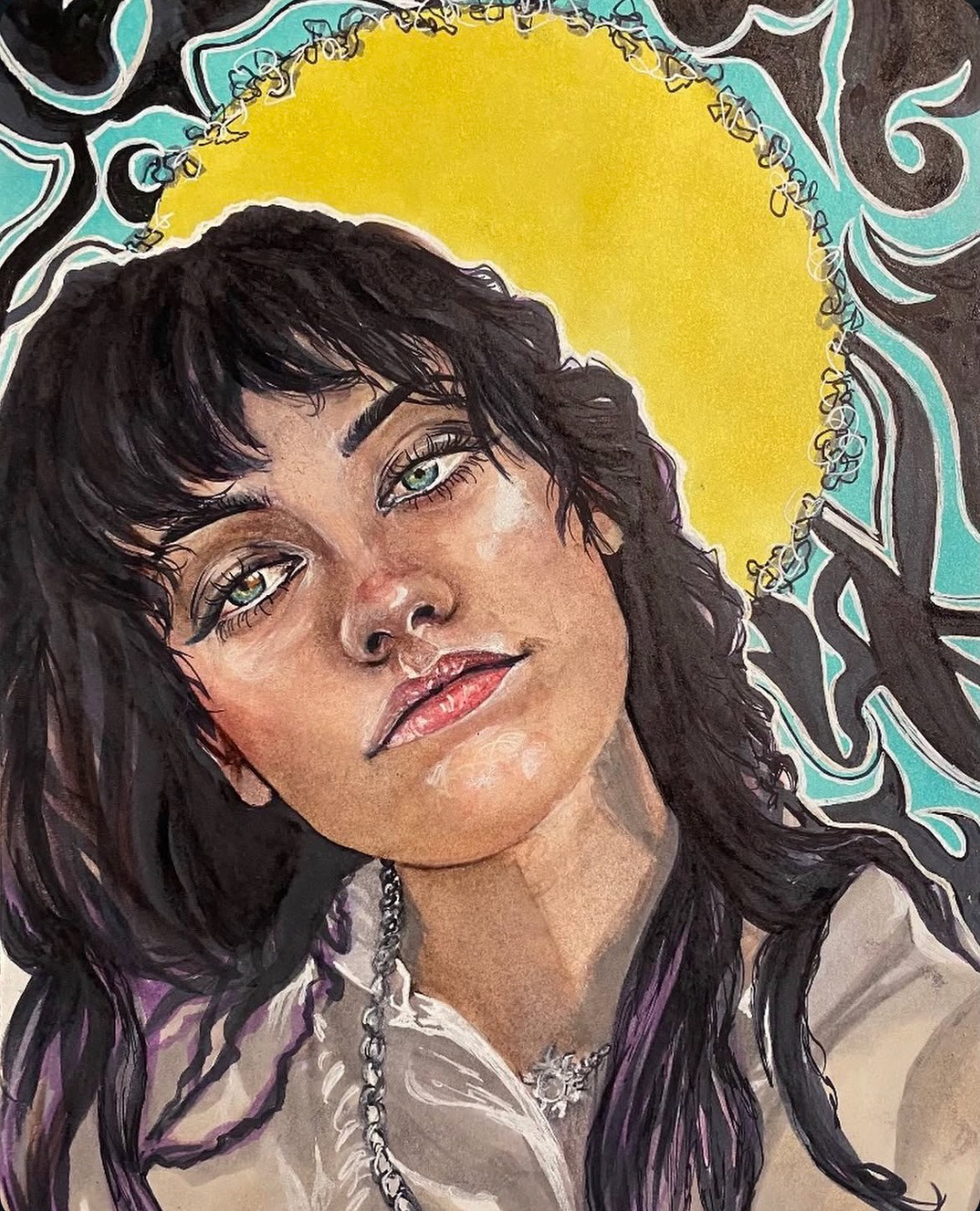 2020, Self Portrait, 6"x8", Marker