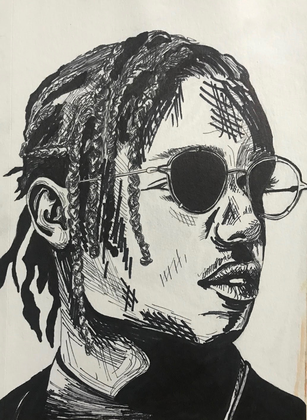 2017, Canal St, 8"x10", Pen&Ink