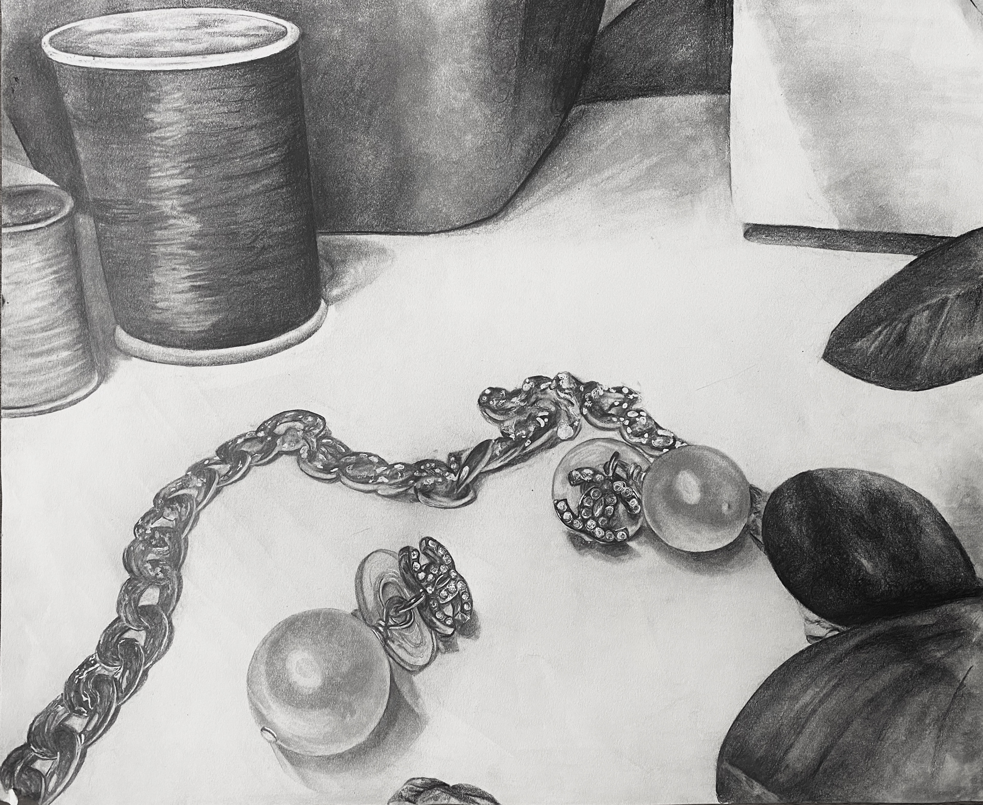 2020, Personal Still Life, 14"x17", Graphite
