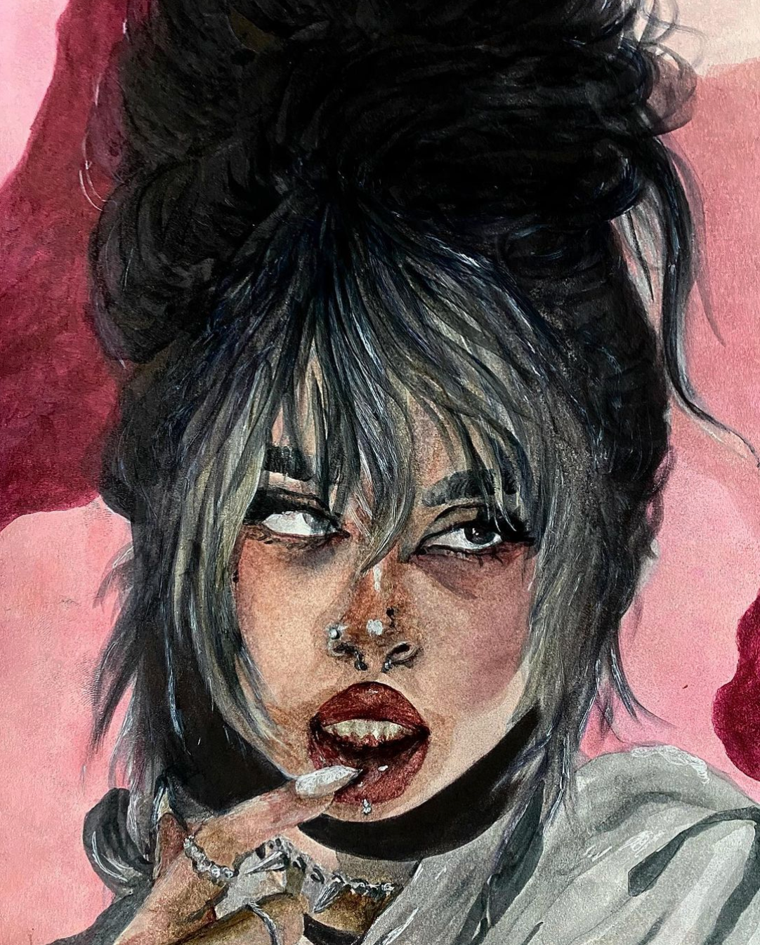 2020, Instagram Girl, 6"x8", Marker