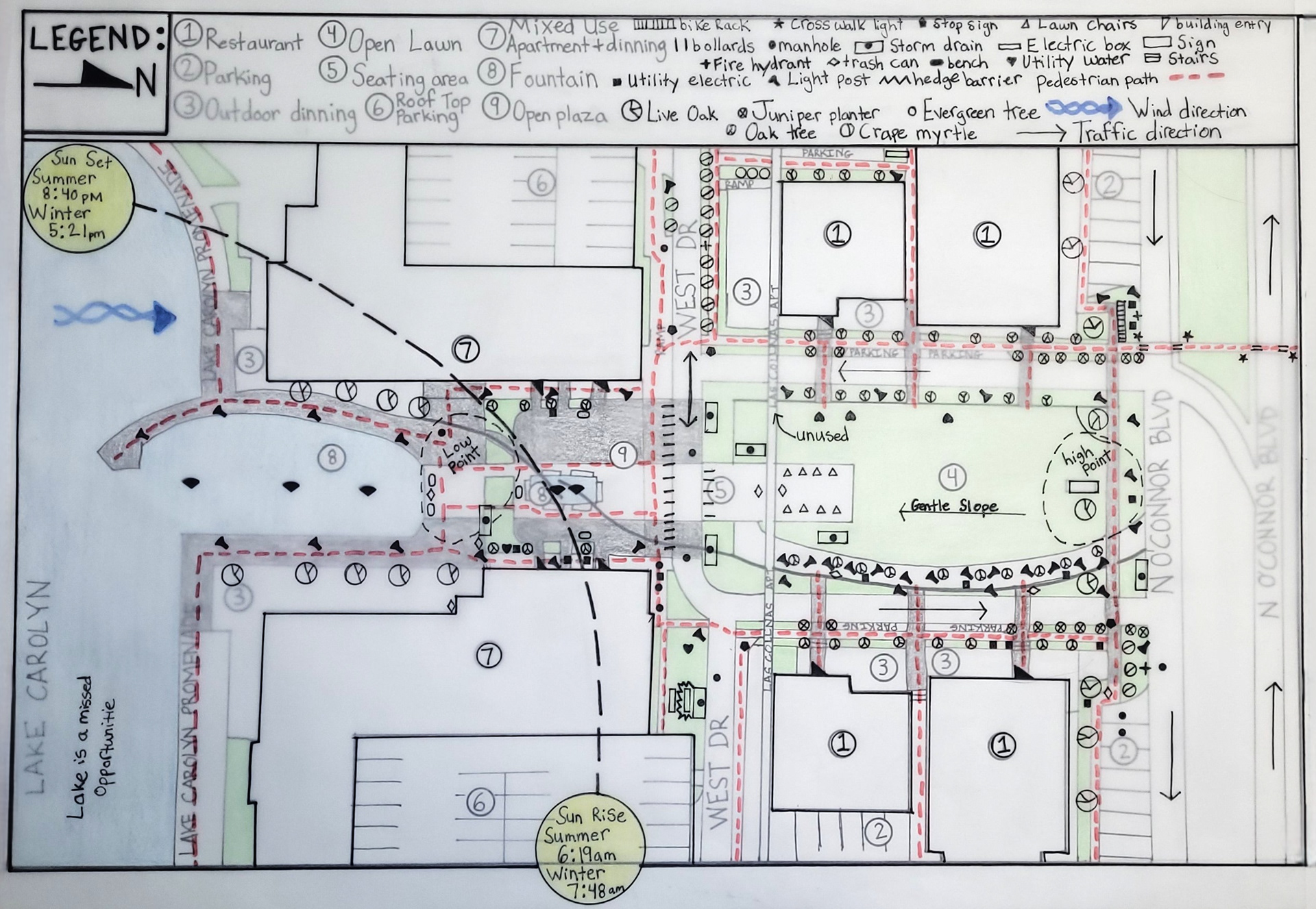 Site inventory all layers for Las Colinas Urban Center (using overlay method)