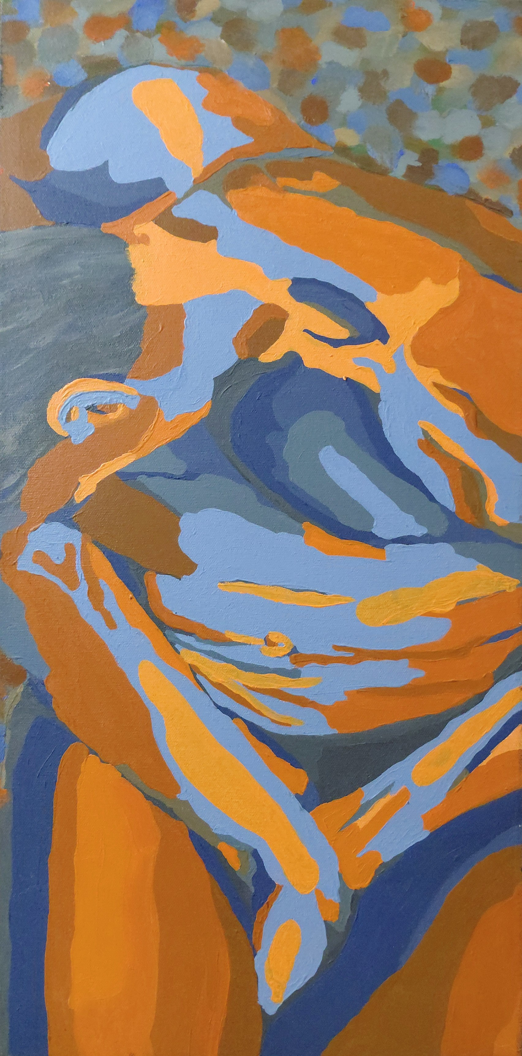 Nude Figure - Acrylic on canvas (complementary color & figure study)