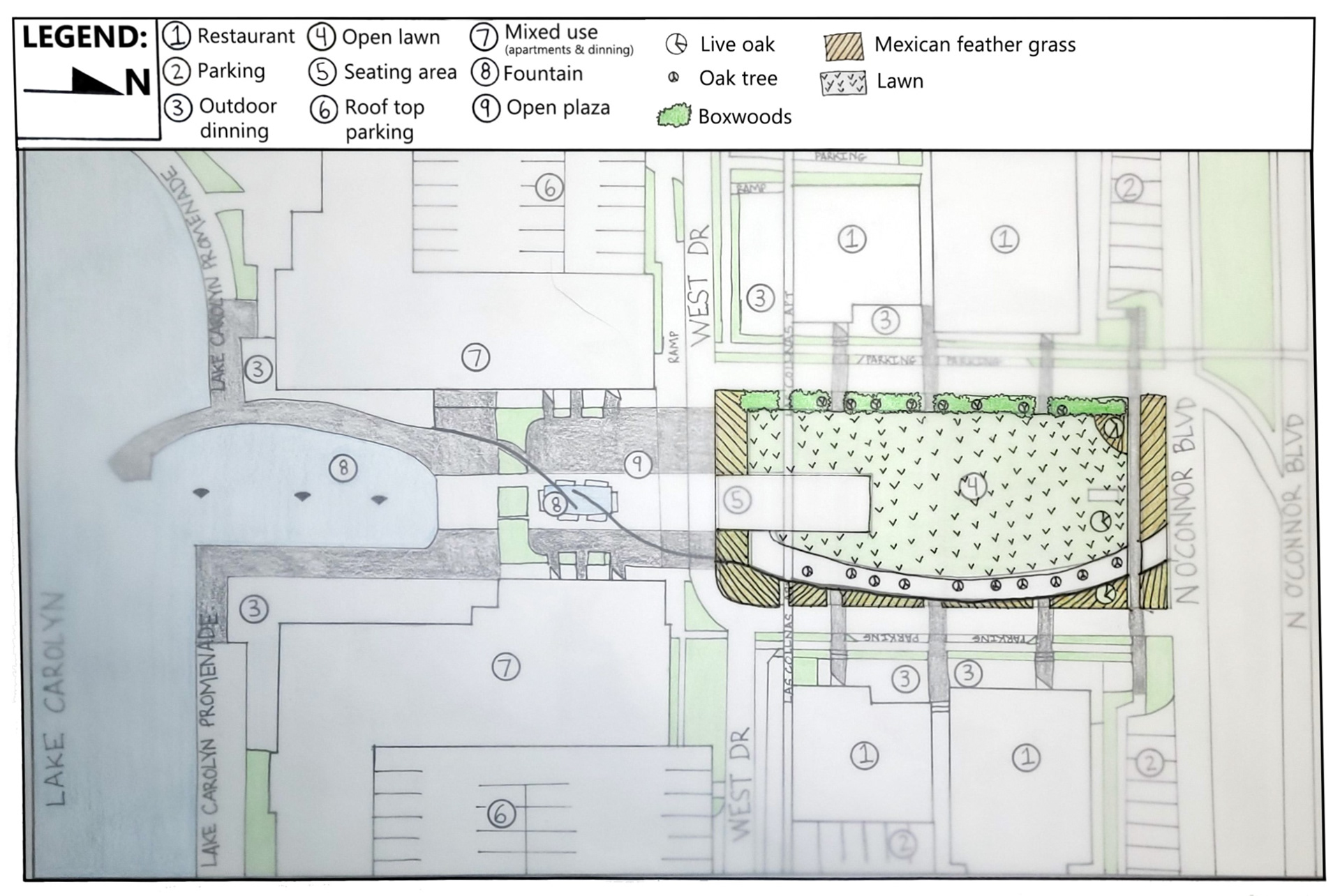 Planting inventory for Las Colinas Urban Center (using overlay method)
