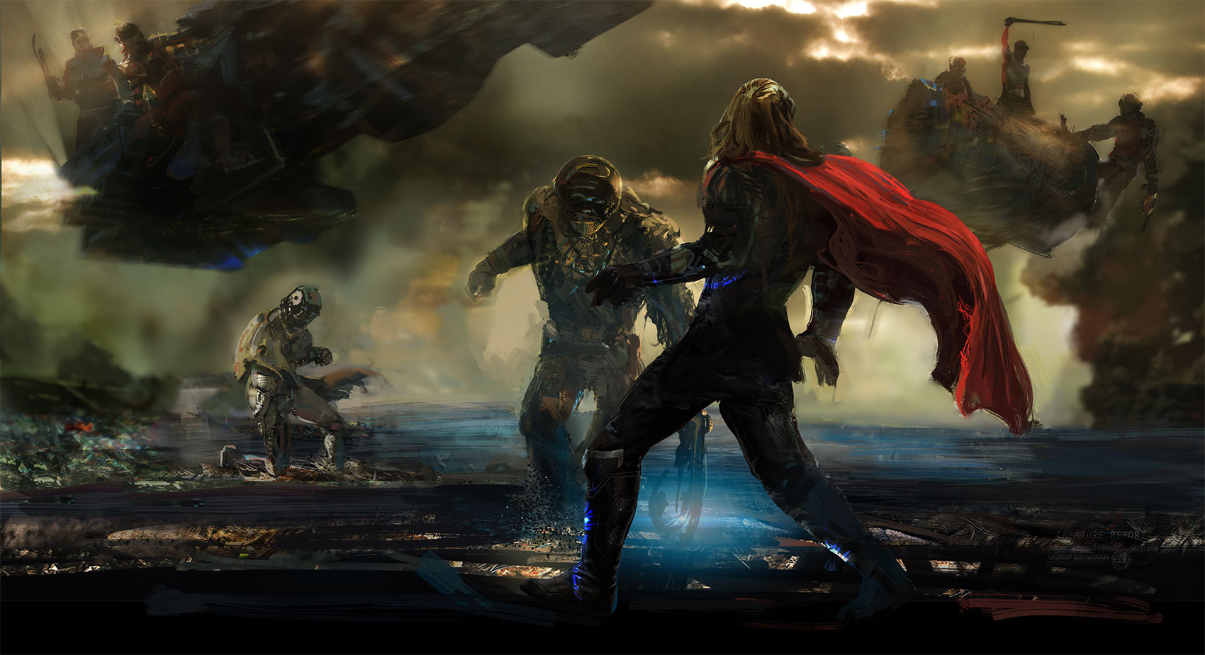 Thor (Ragnarok) lands on Sakaar