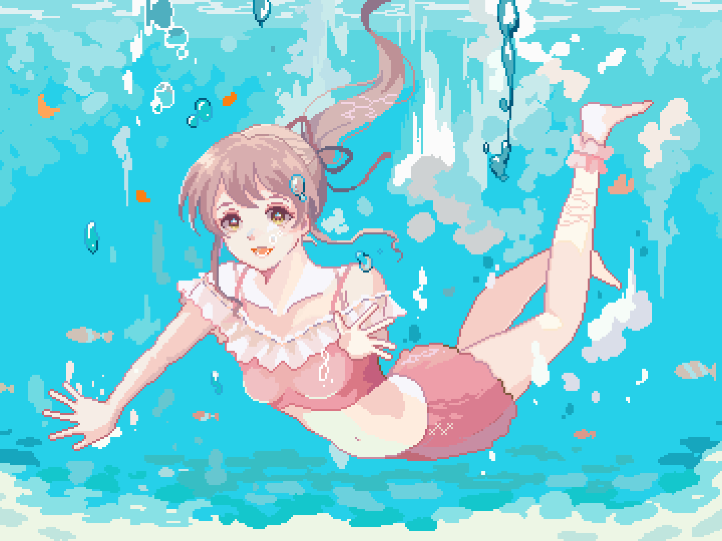 水中遊泳