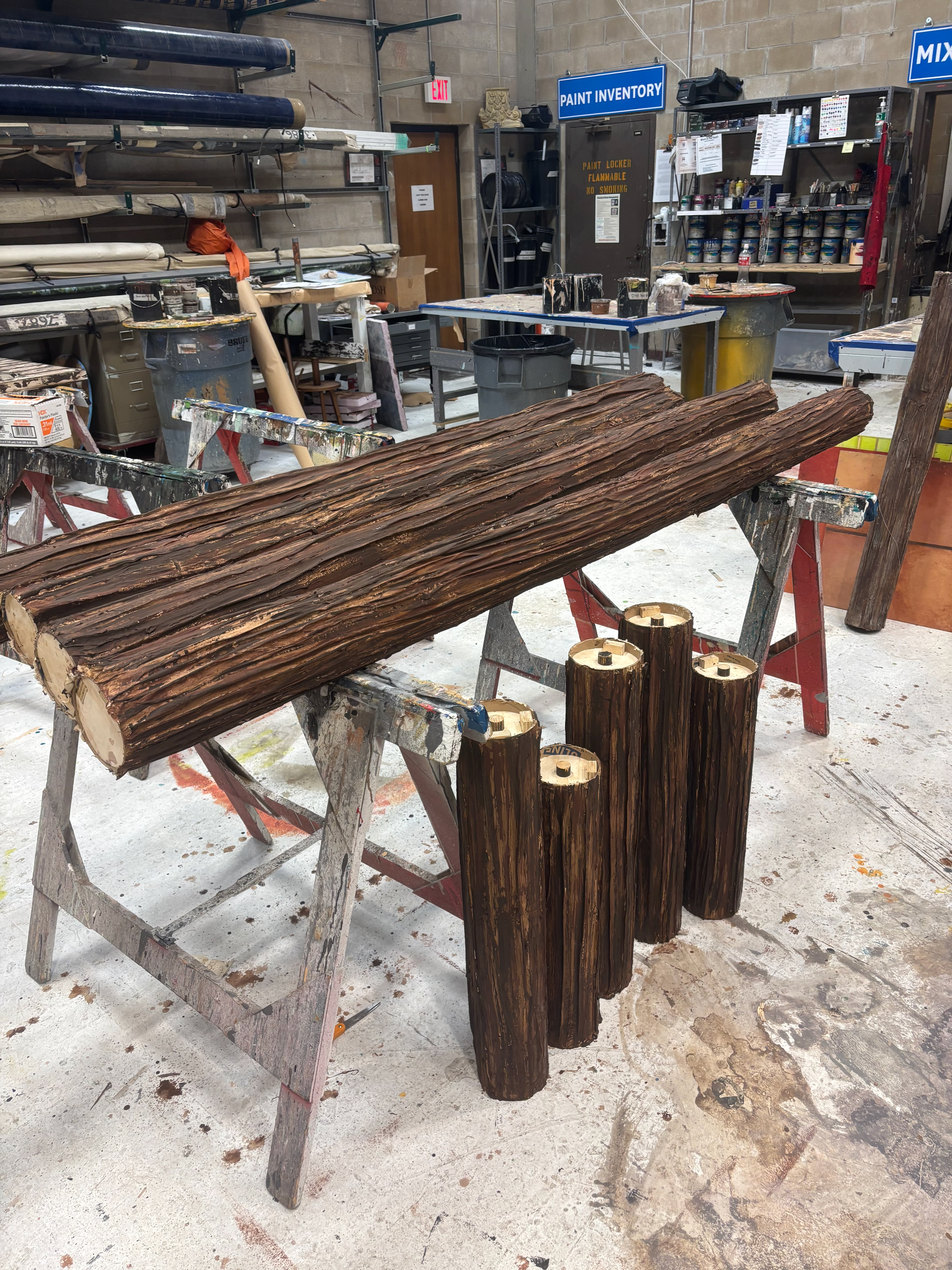 Logs with muslin and jaxsan