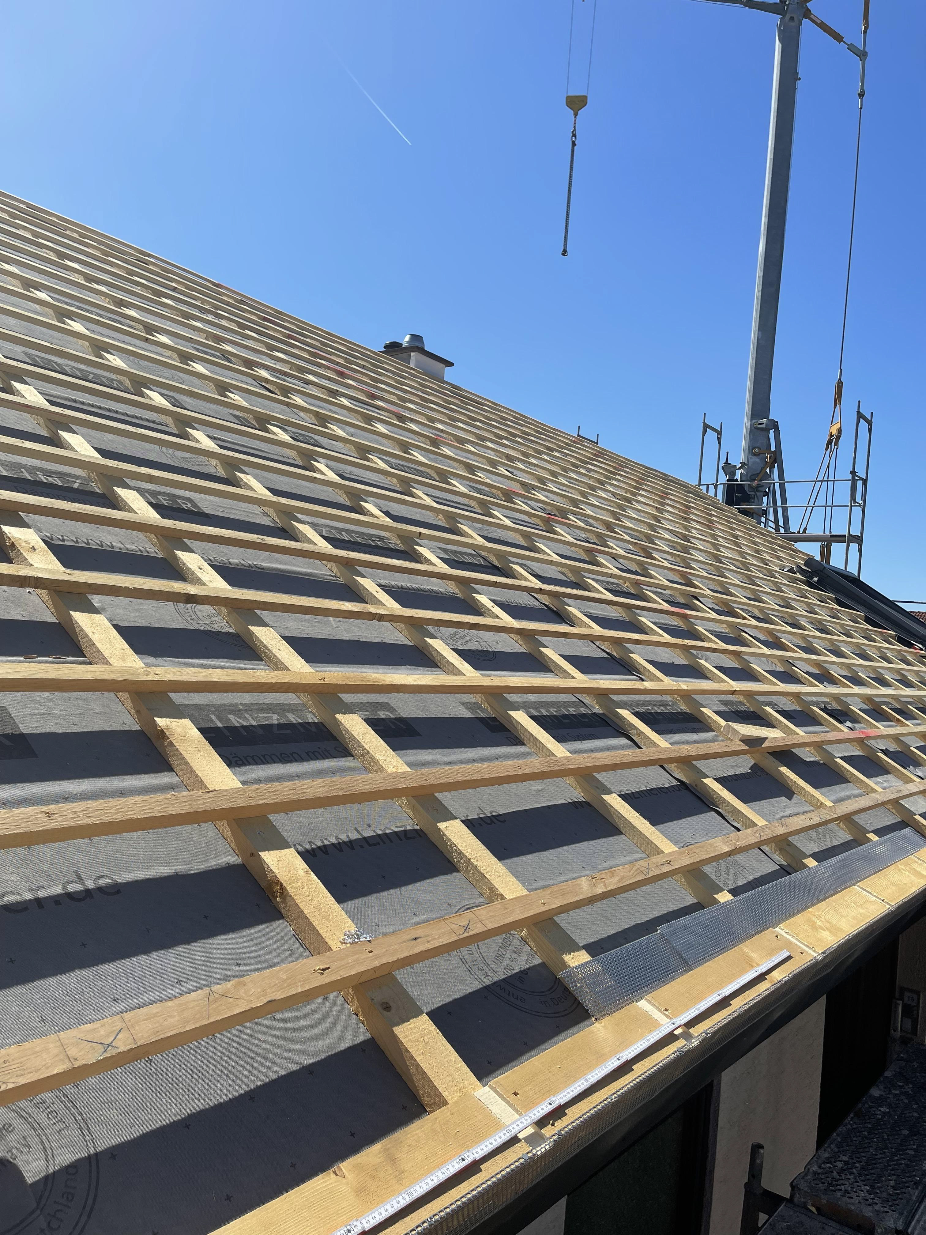 Aufsparrendämmung gelattet von außen