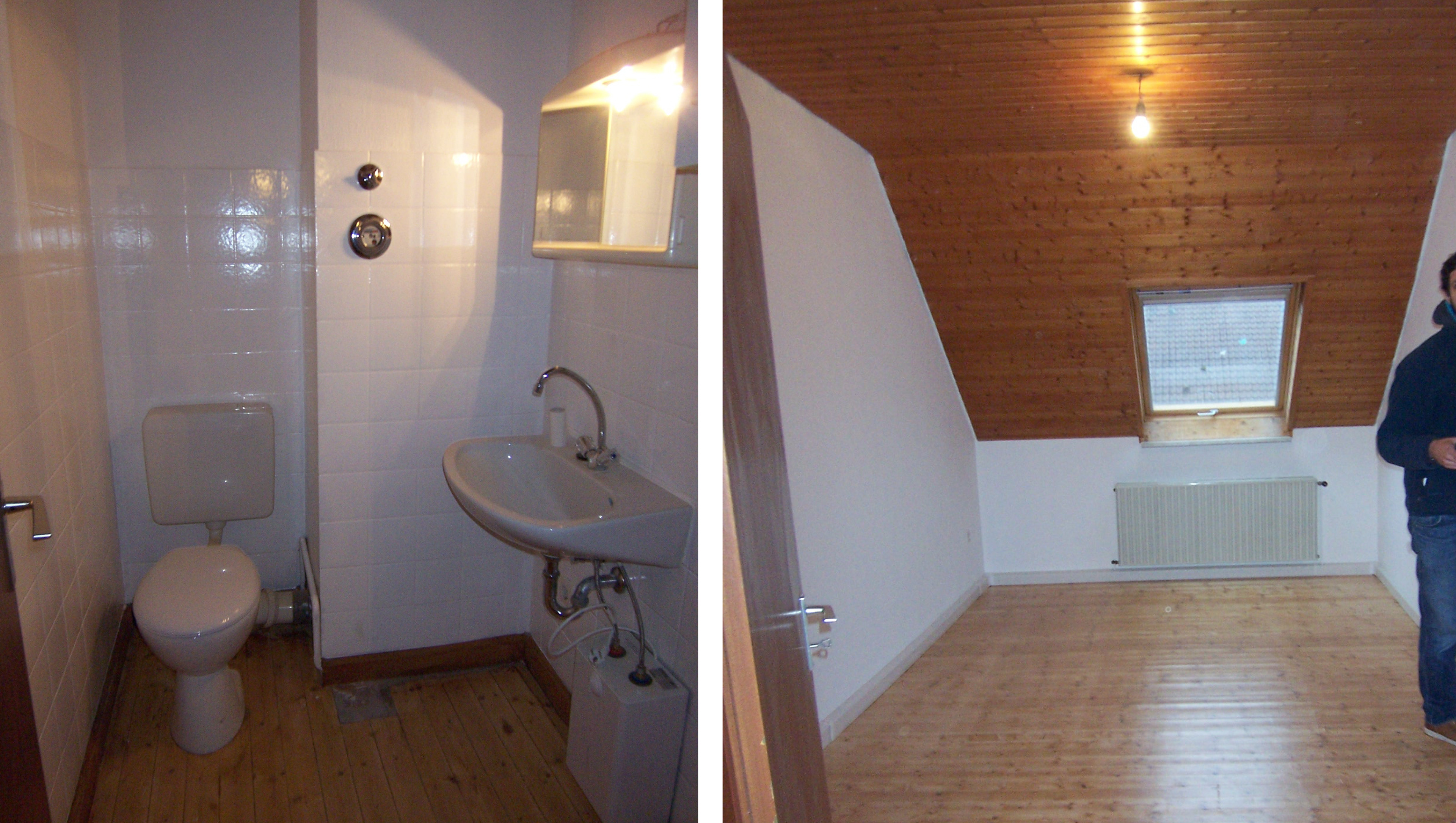 Bad vorher und Kinderzimmer vorher