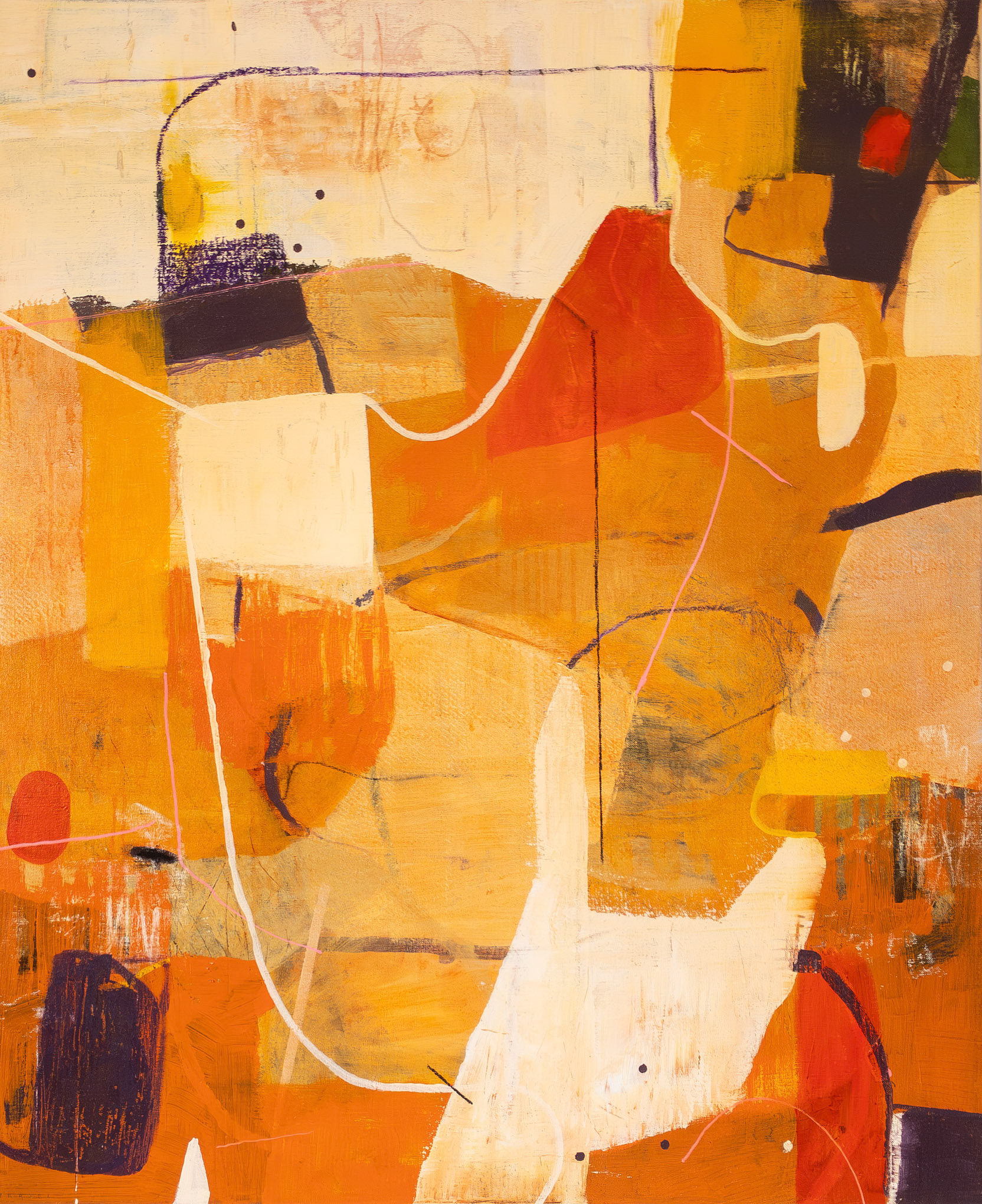 Acrylic &amp; mixed media on canvas_95 x 115 cm_0046