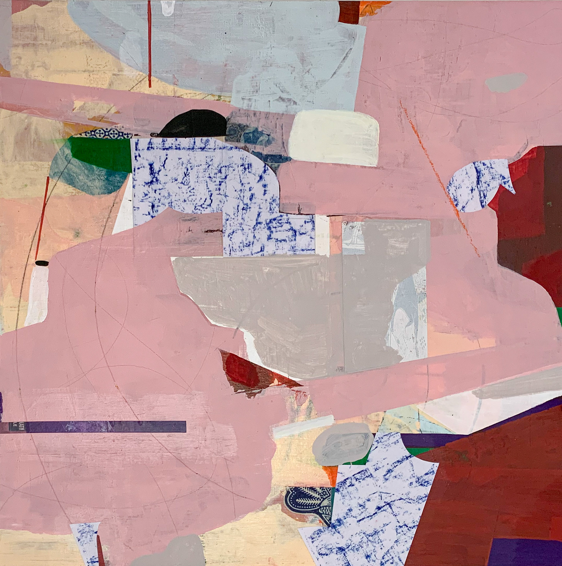 50x50 -mixed media on canvas board