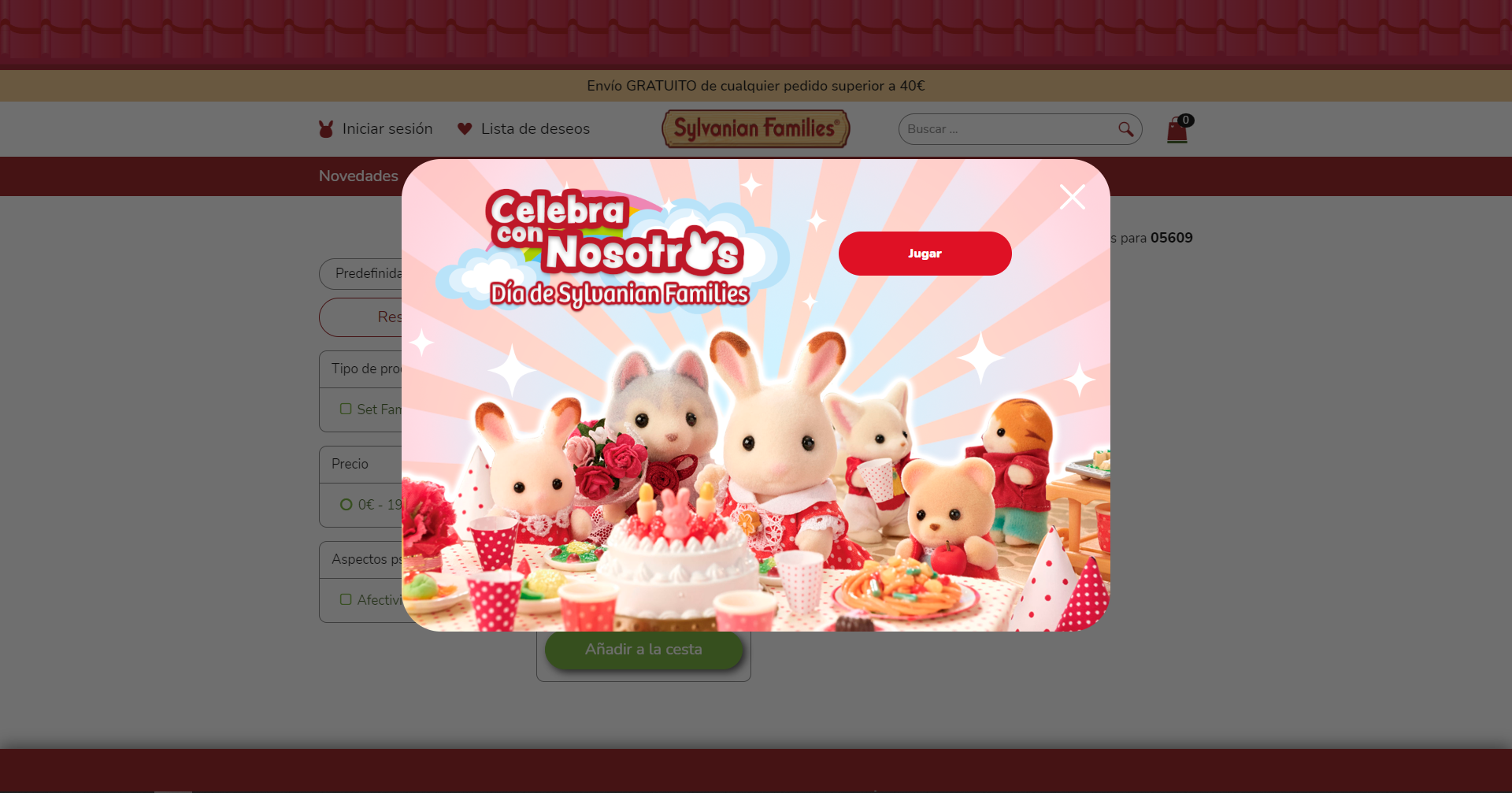 Pop-up para campaña nacional y latinoamericana Sylvanian Families