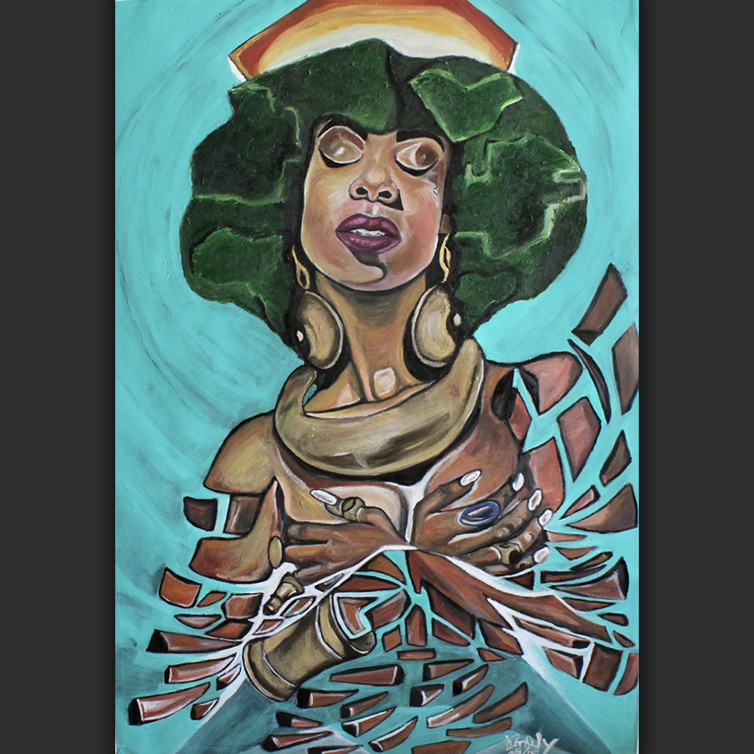 Art of Creation, Oil and Acrylic on glossy paper (WxH) (22" x 34") 