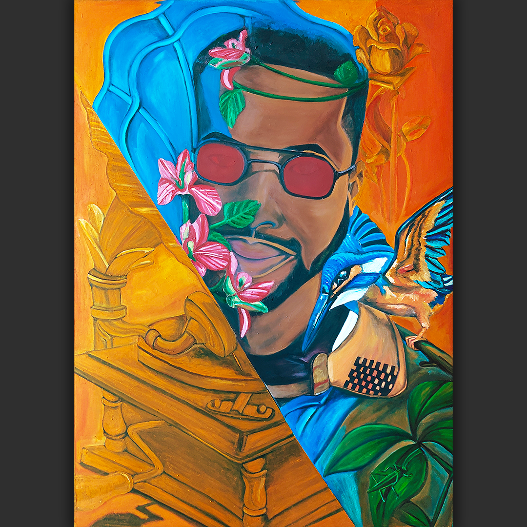  Oil and Acrylic on glossy paper (WxH) (24" x 36") 