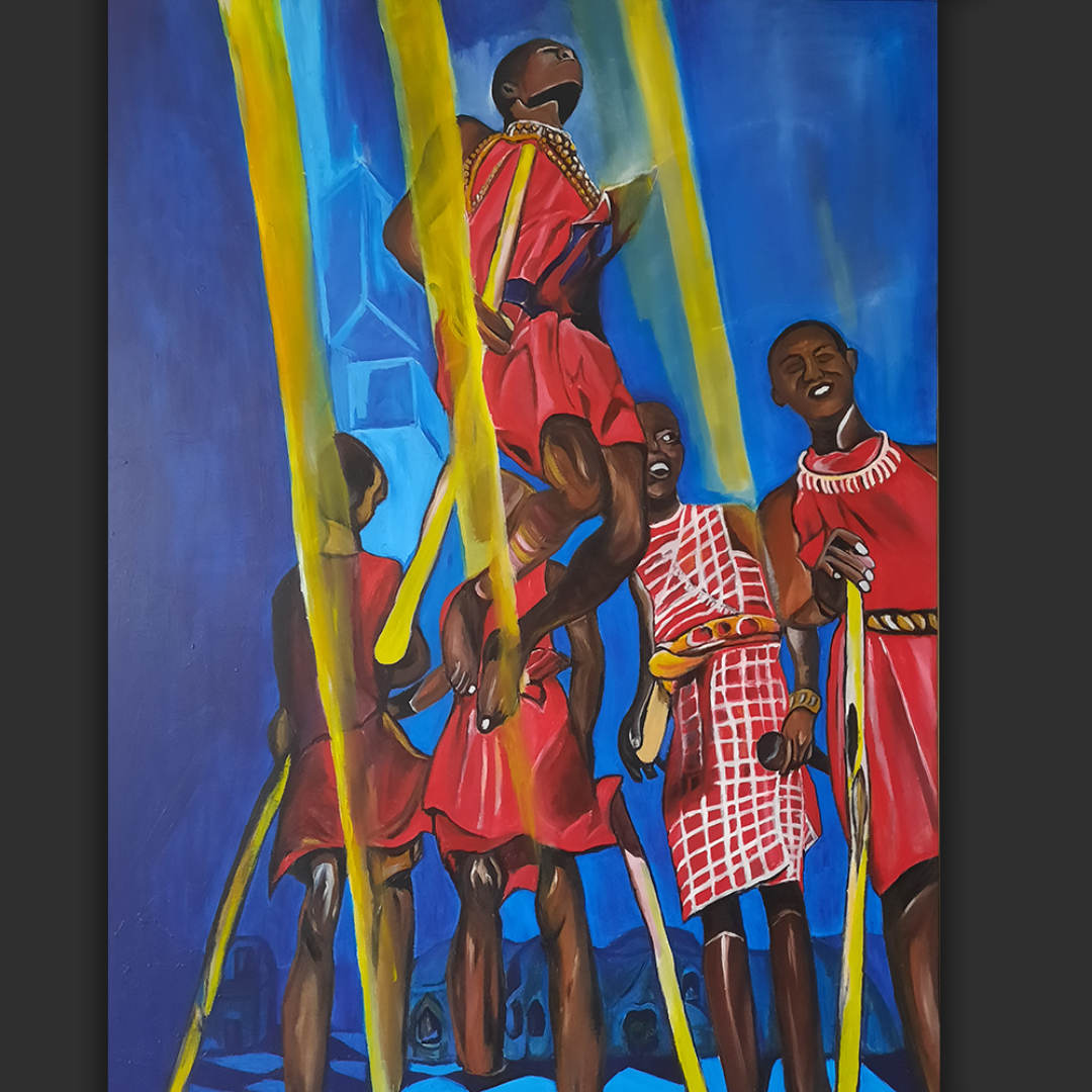 Oil and Acrylic on Canvas (WxH) (36'' x 48'') 