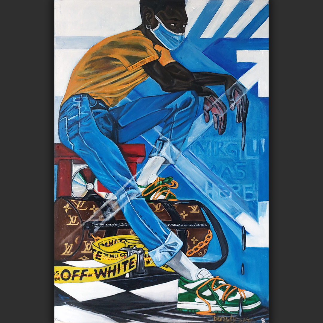  Oil and Acrylic on glossy paper (WxH) (24" x 36") 