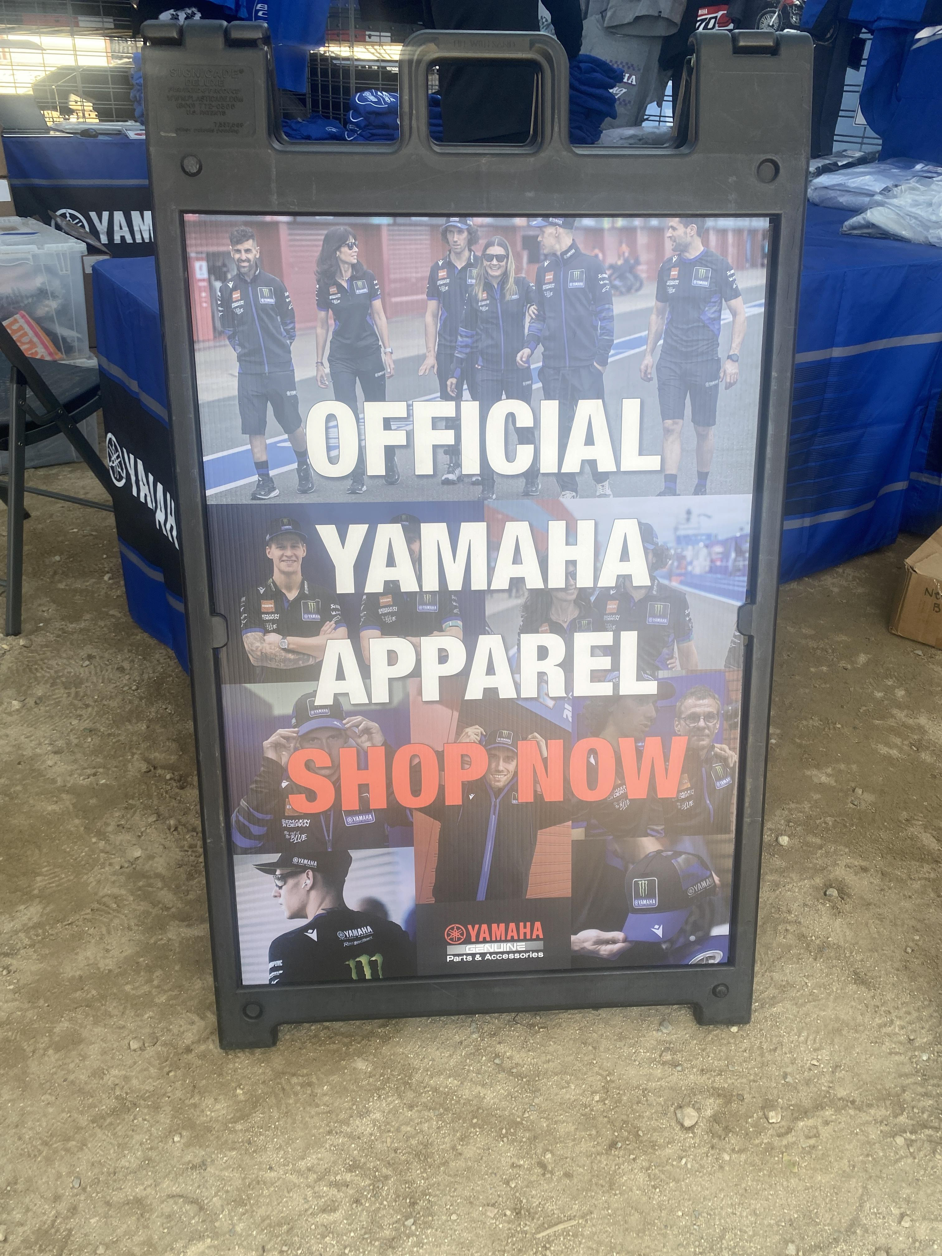 Yamaha apparel sandwich board - 2026