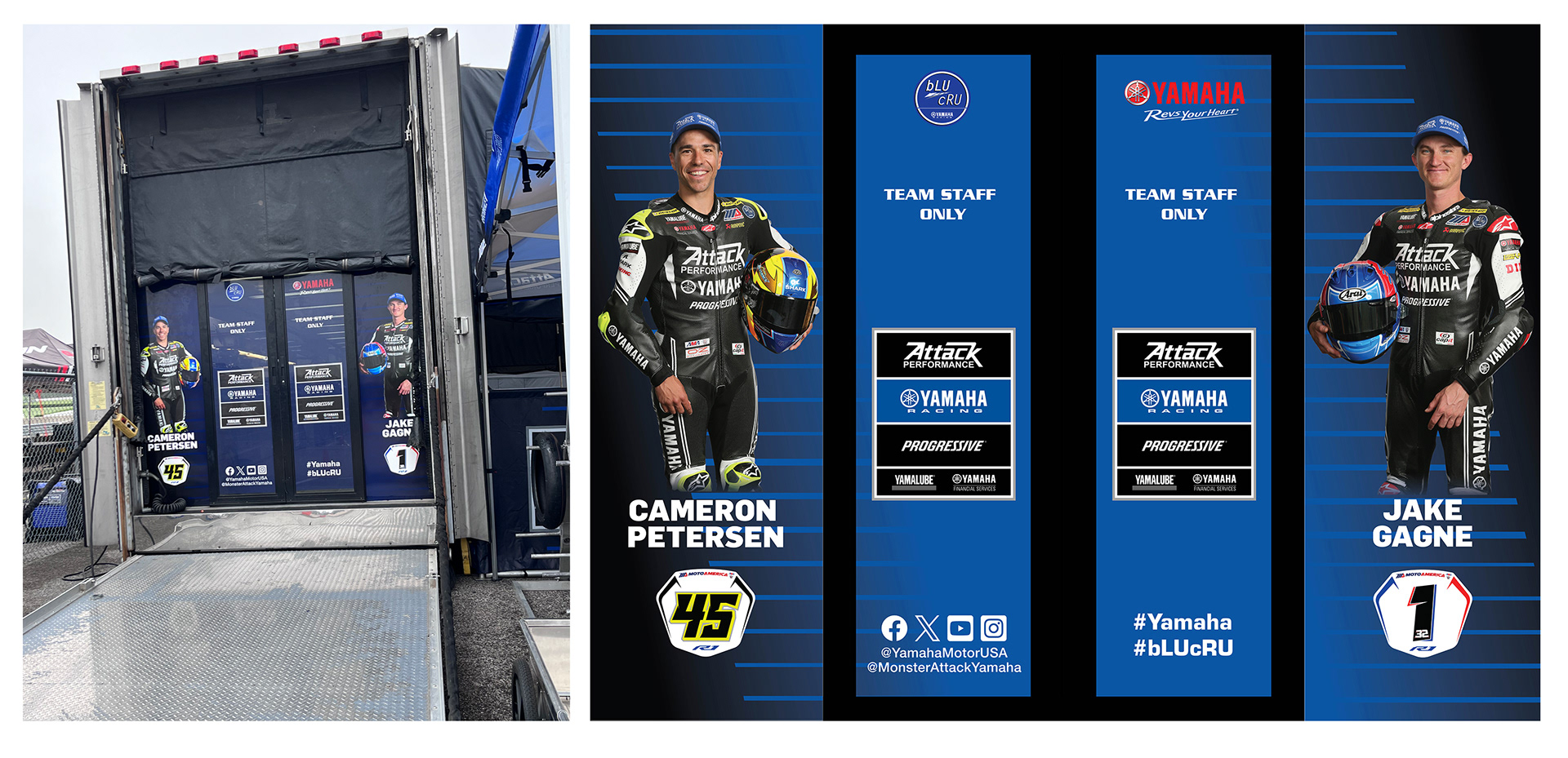 Rig/Transporter rear sliding door artwork for Yamaha Racing – MotoAmerica Superbike Race Team 2024