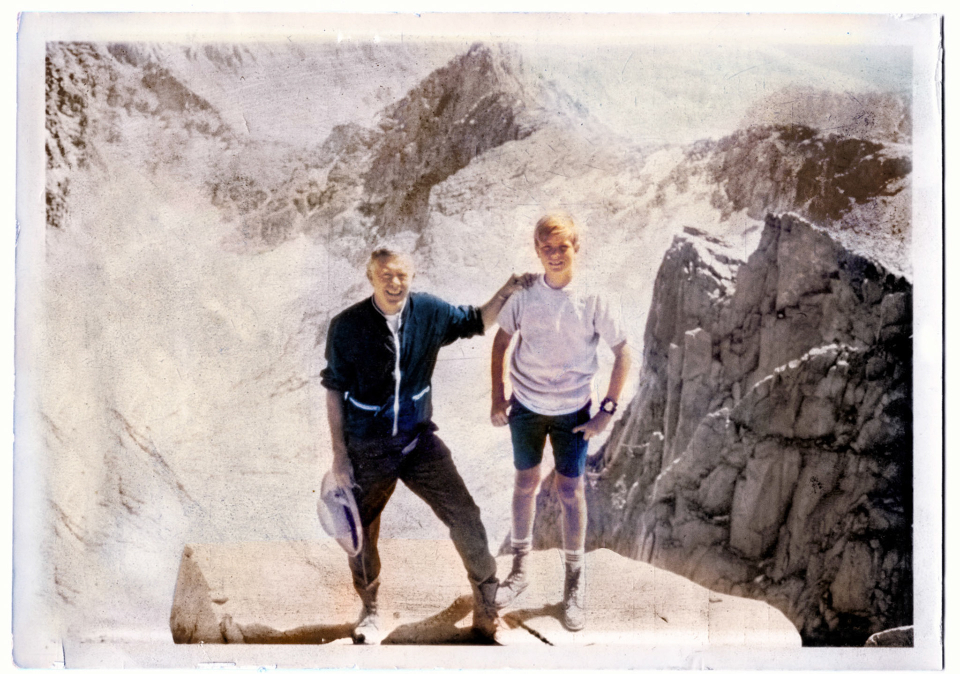 Peter Robertson (right) with his Dad