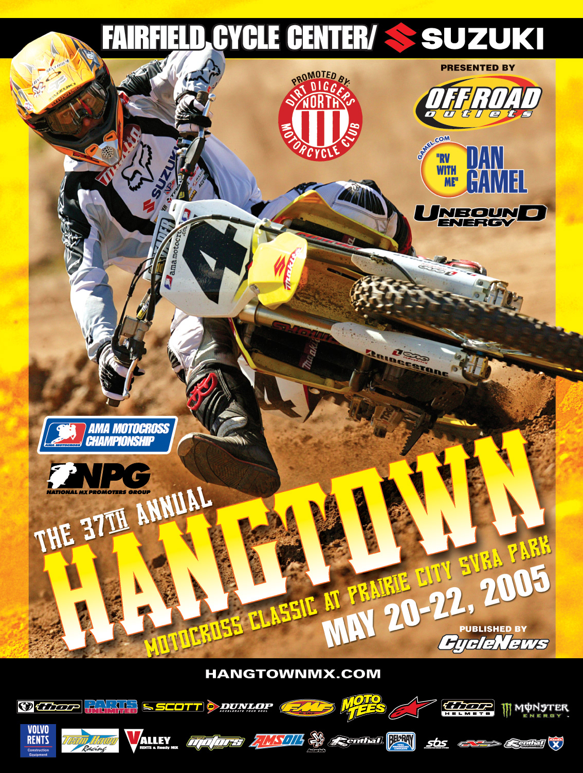 Ricky Carmichael - 2005 Hangtown Program Cover Published by Cycle News