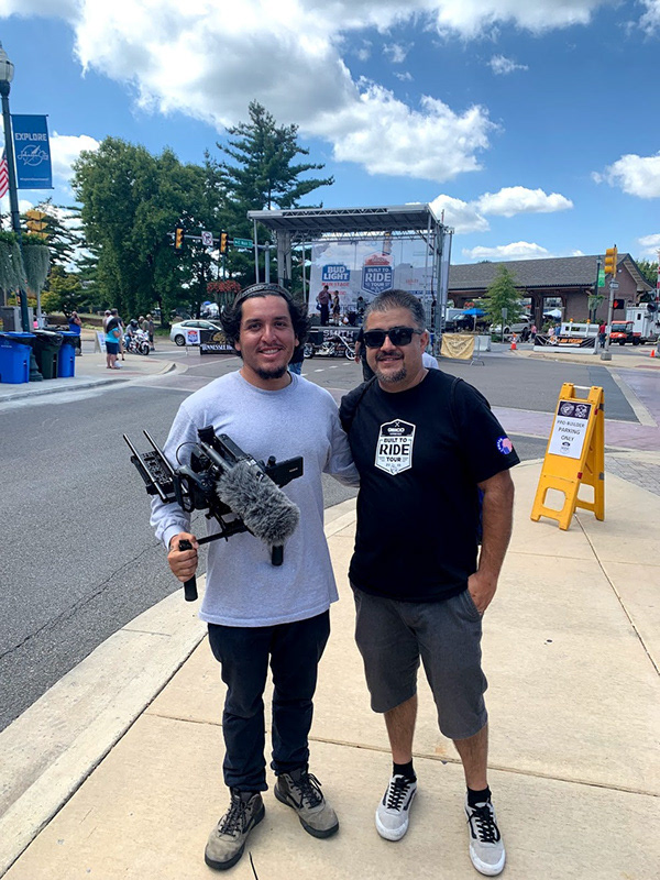 Videographer Albert Beltran with Robert Martin