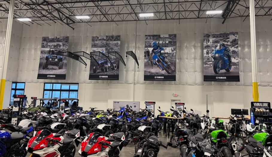 Yamaha dealership large format banners - 10 ft x 30 ft