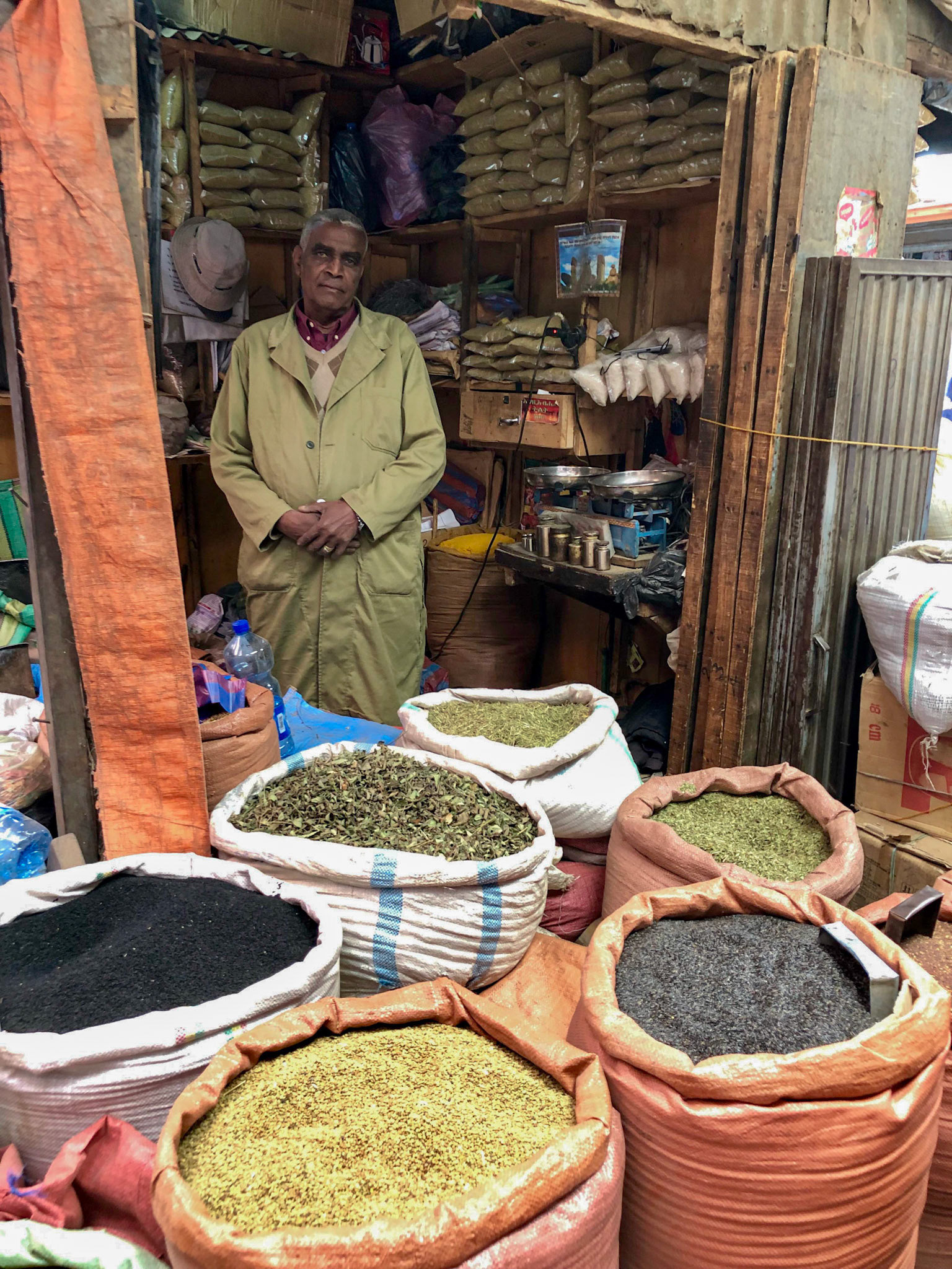 Spice vendor, Addis Mercato, Addis Ababa
