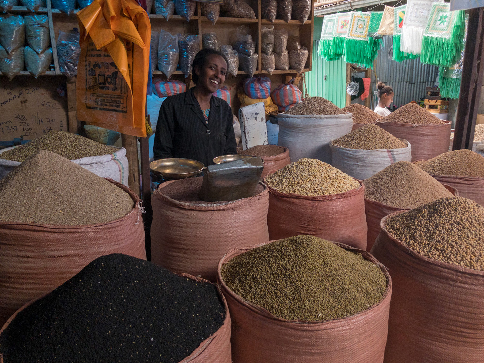 Spice vendor, Addis Mercato, Addis Ababa