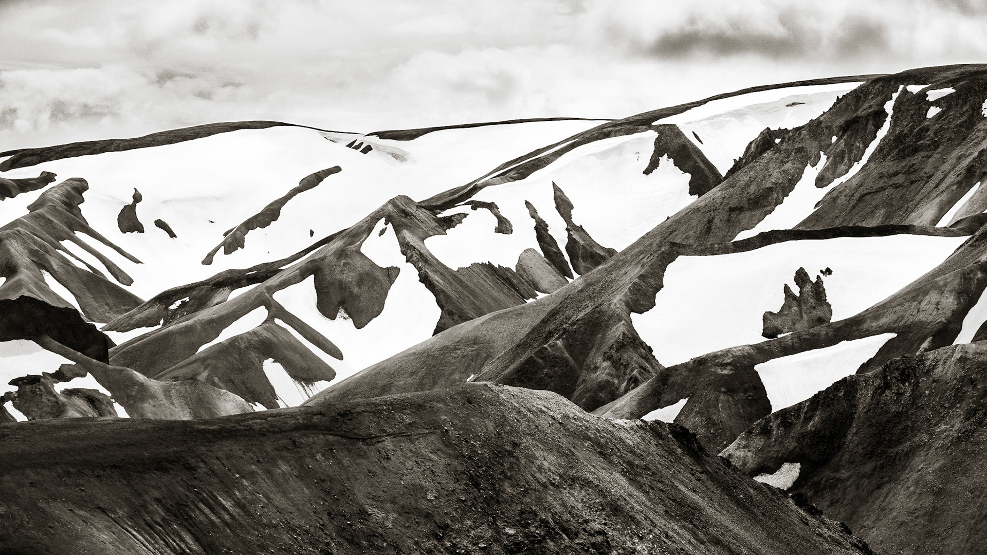 Midsummer Snow, Landmannalaugar, Iceland